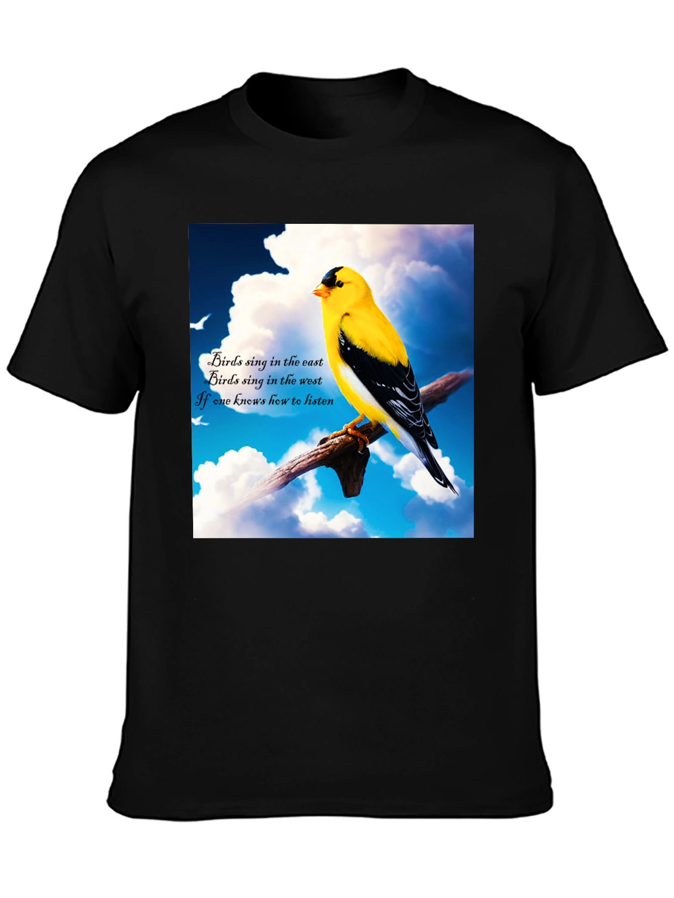 Birds Sing Graphic Tee - Nature Lover's T-Shirt - 3