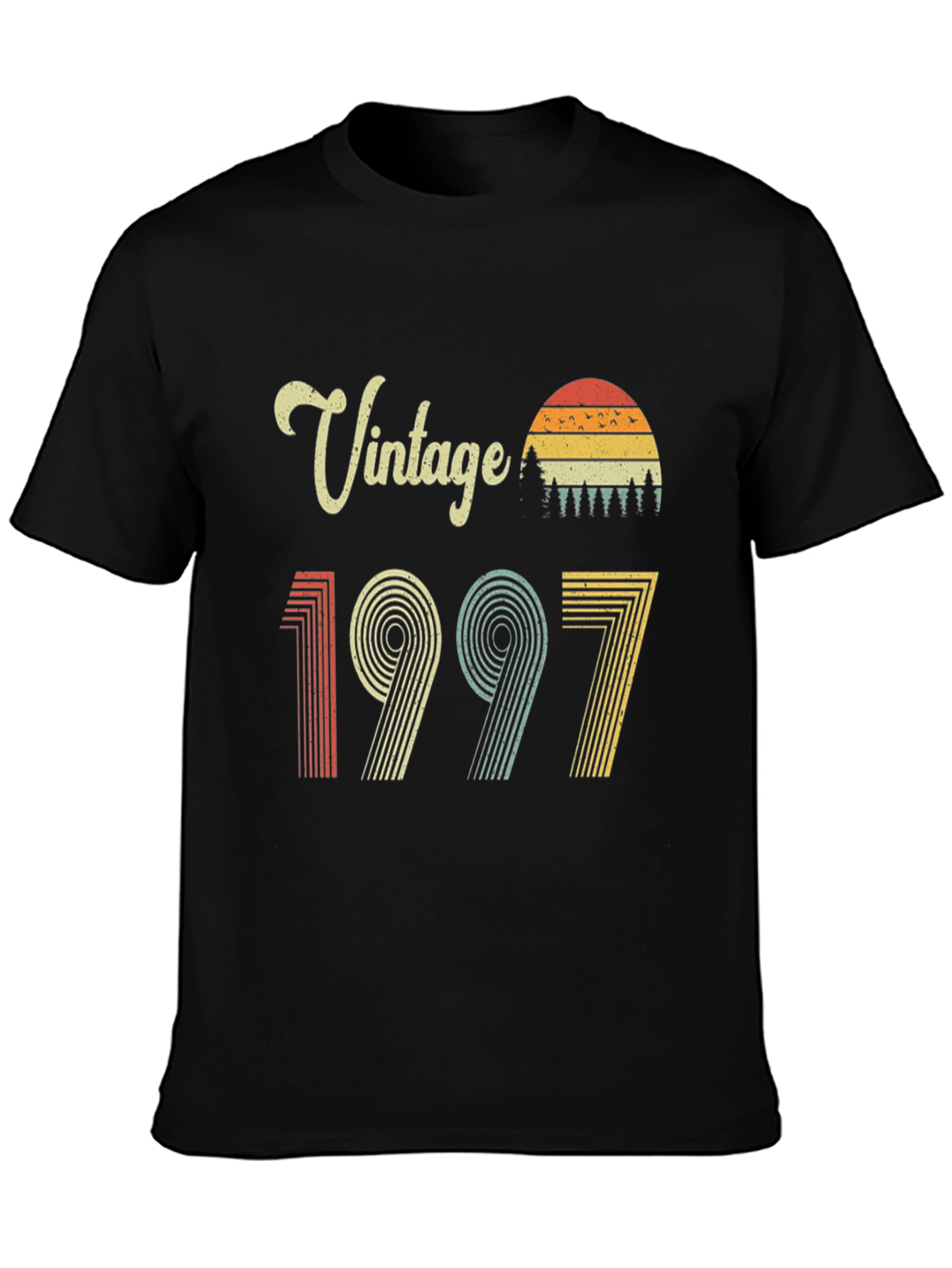 Black Vintage 1997 Birthday T-Shirt, Retro Style, Soft Cotton view 3
