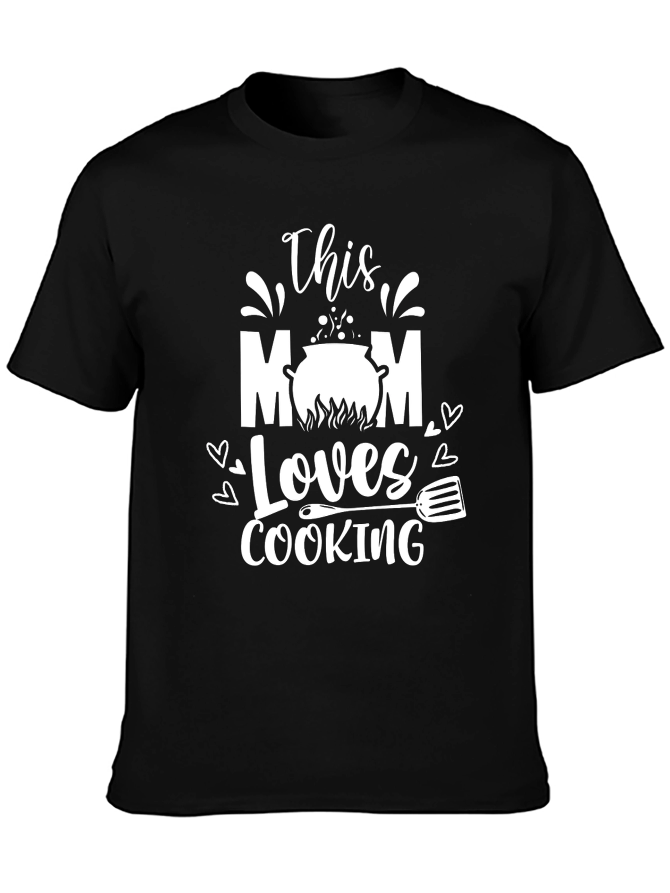 Black This Mom Loves Cooking T-Shirt view 3