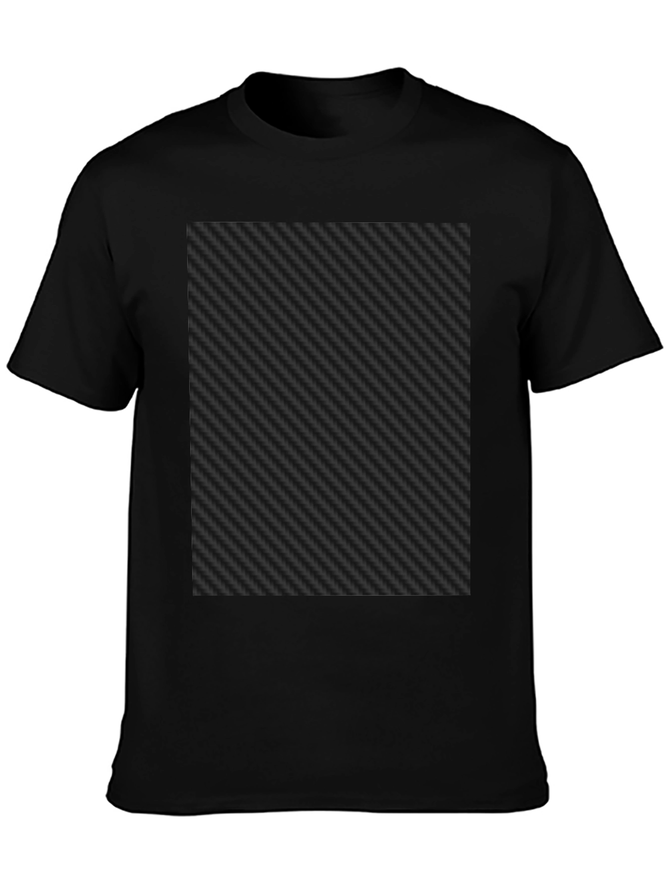 Black Black Carbon Fiber Patterned Tee Shirt view 3