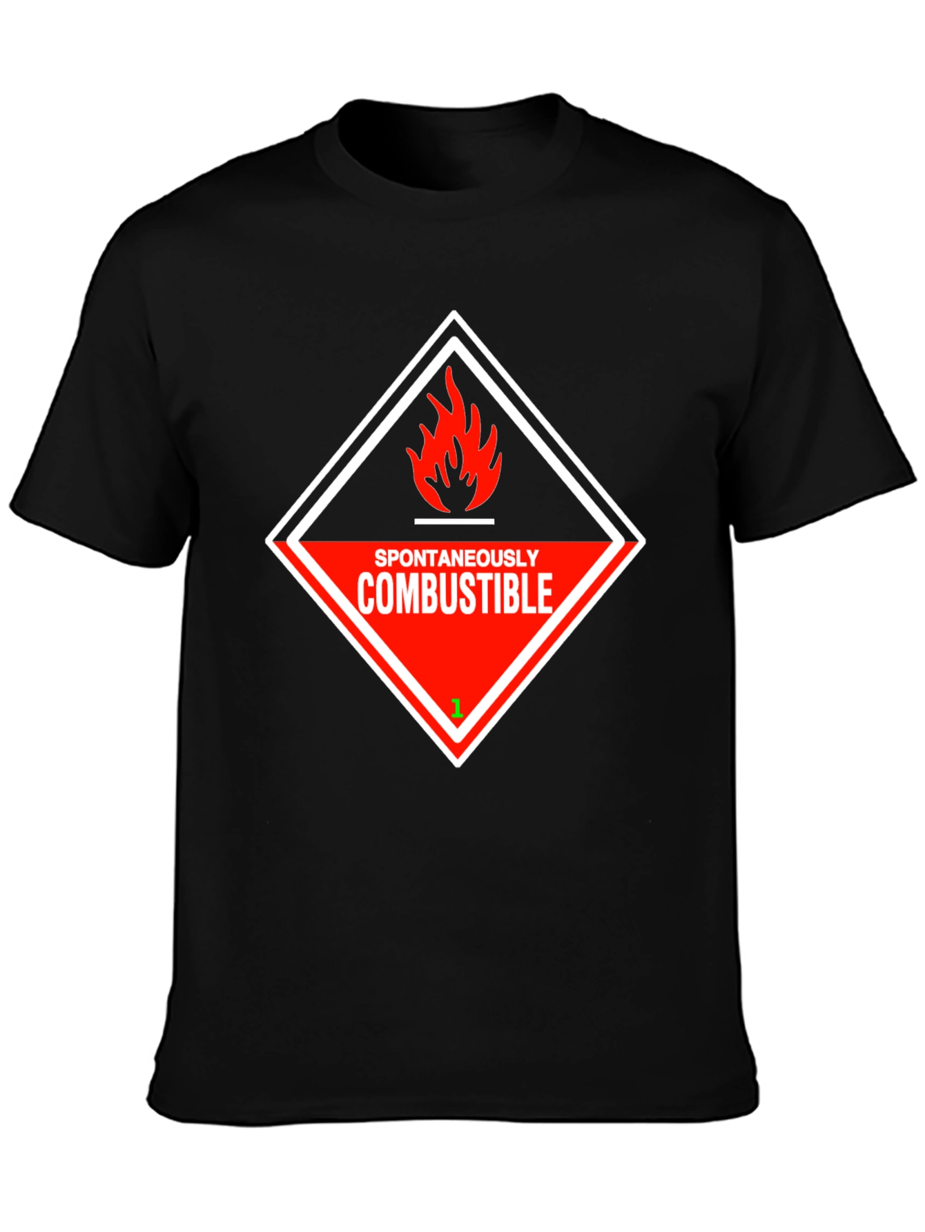 Black Spontaneously Combustible Graphic T-Shirt view 3