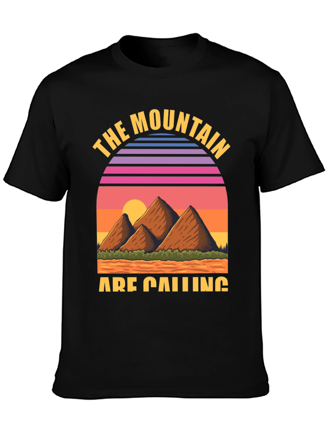 Black Mountain Calling Retro Graphic Tee view 3