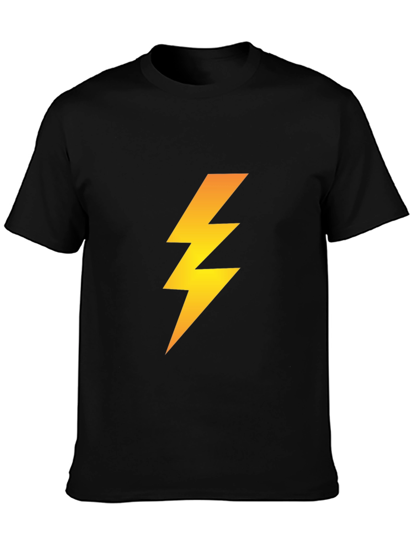 Black Lightning Bolt Graphic Tee - Black view 3