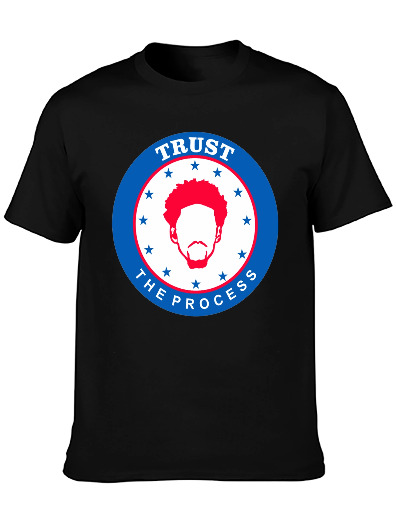 Black Trust The Process Graphic T-Shirt - Black Cotton Tee view 3