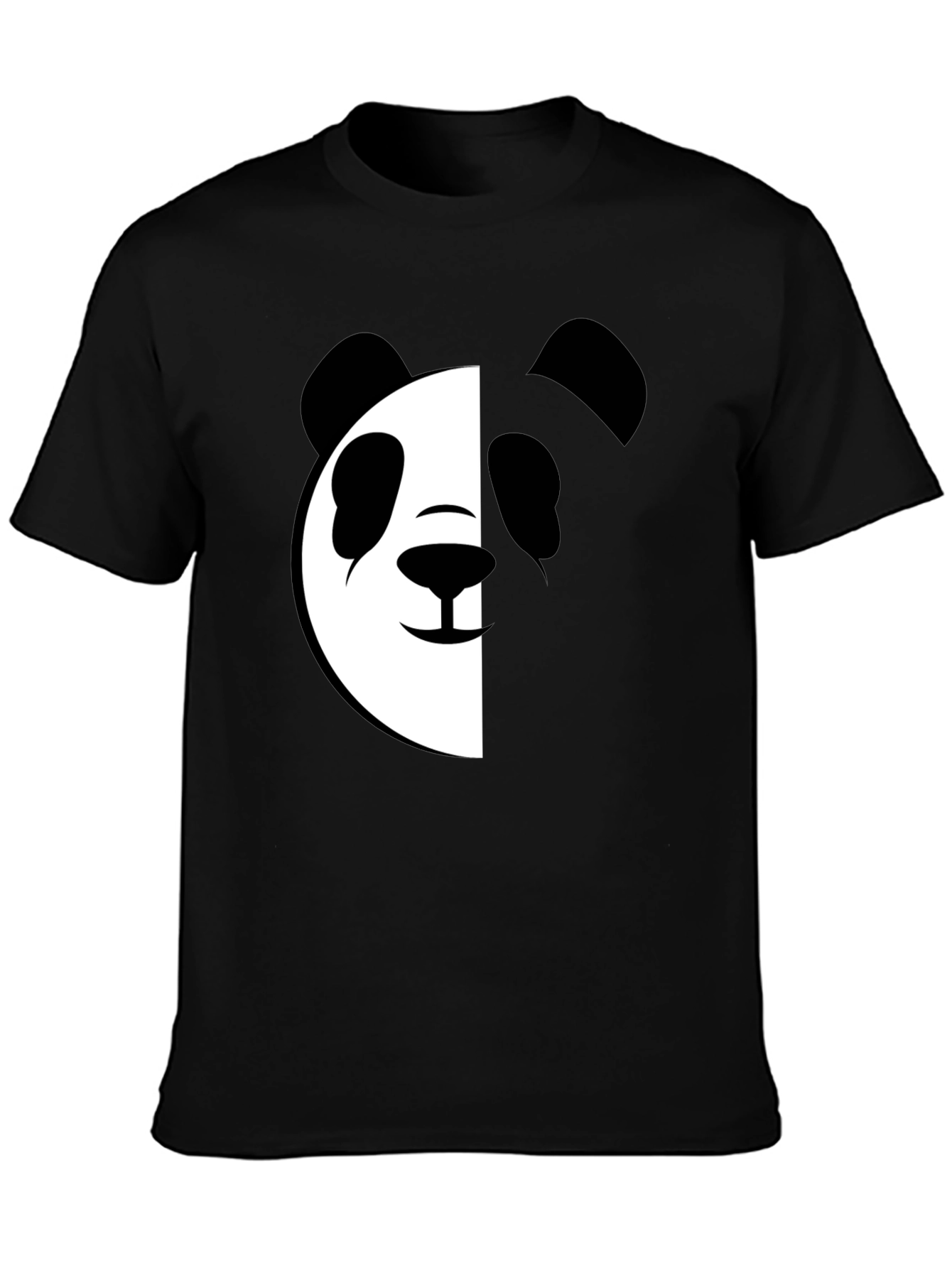 Black Cool Panda Graphic T-Shirt view 3