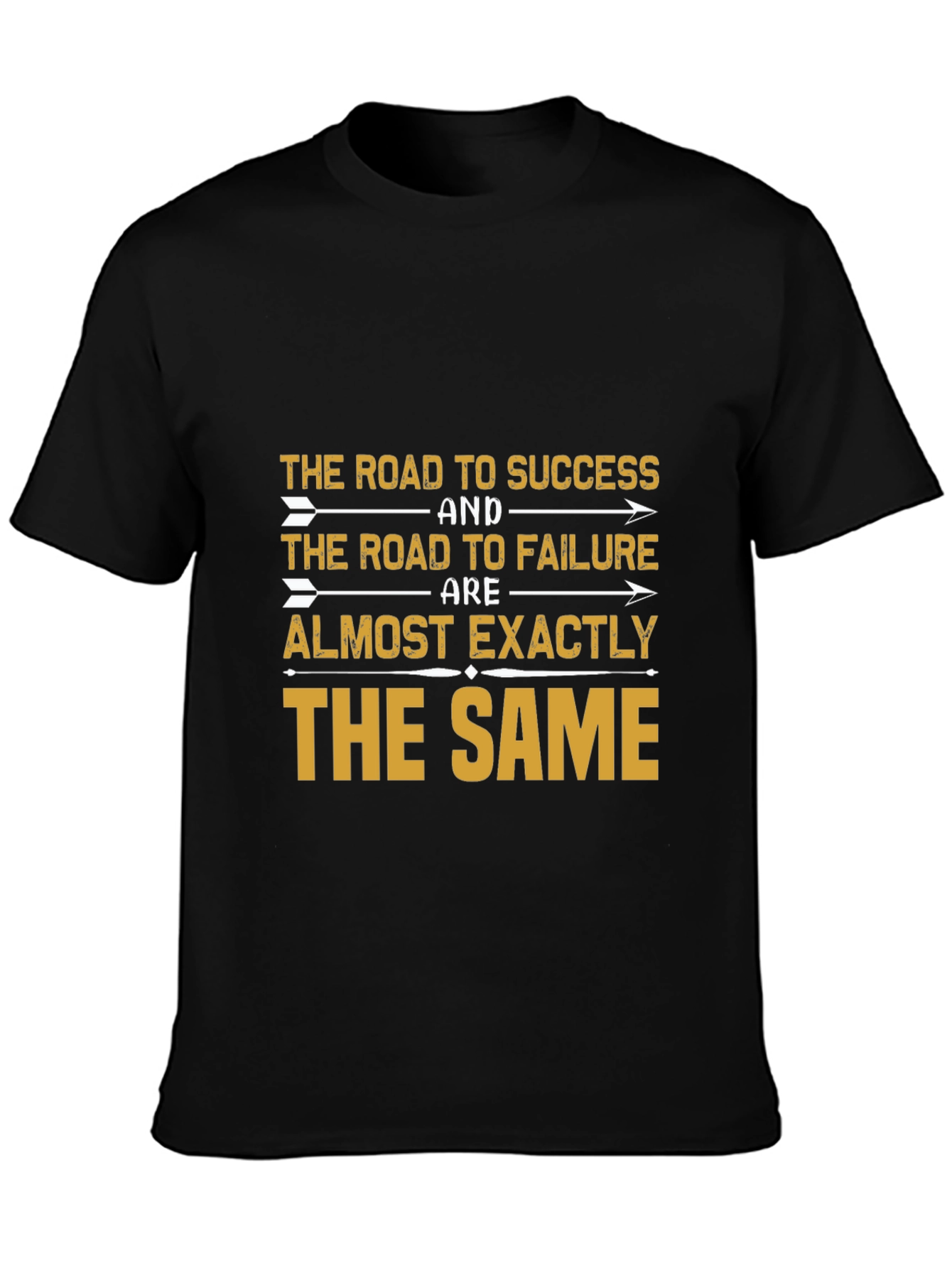 Black Road to Success Graphic Tee - Inspiring Unisex T-Shirt view 3