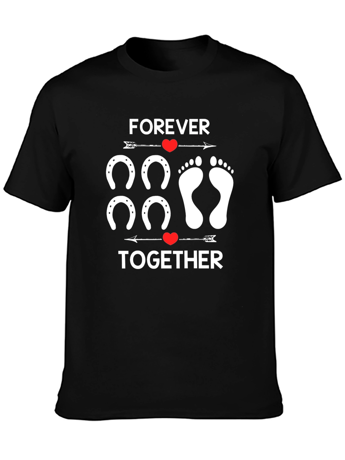 Black Forever Together Graphic T-Shirt - Couples Tee view 3