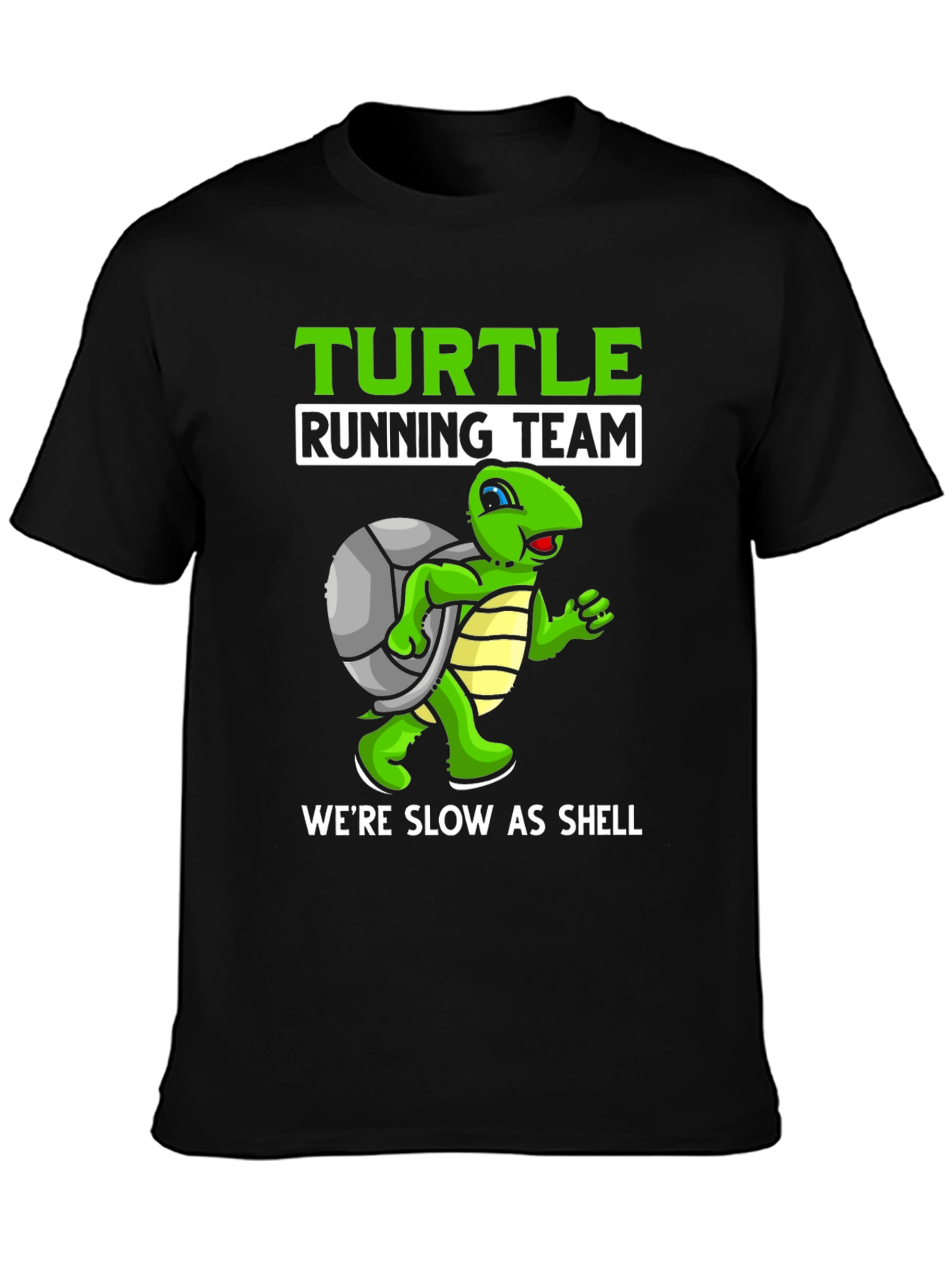 Black Turtle Running Team T-Shirt - Slow as Shell! view 3