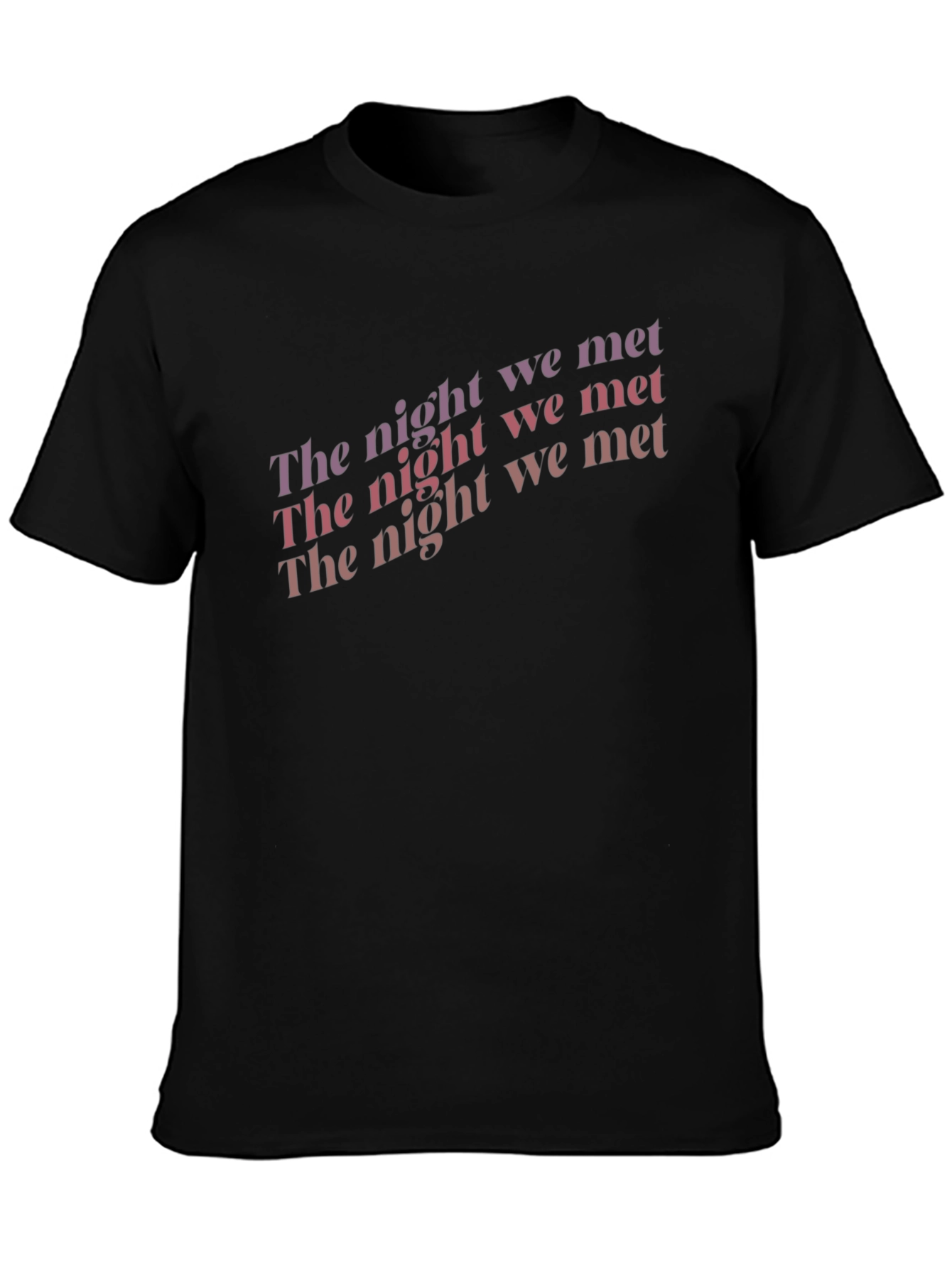 Black The Night We Met Graphic Tee - Soft Cotton Blend view 3
