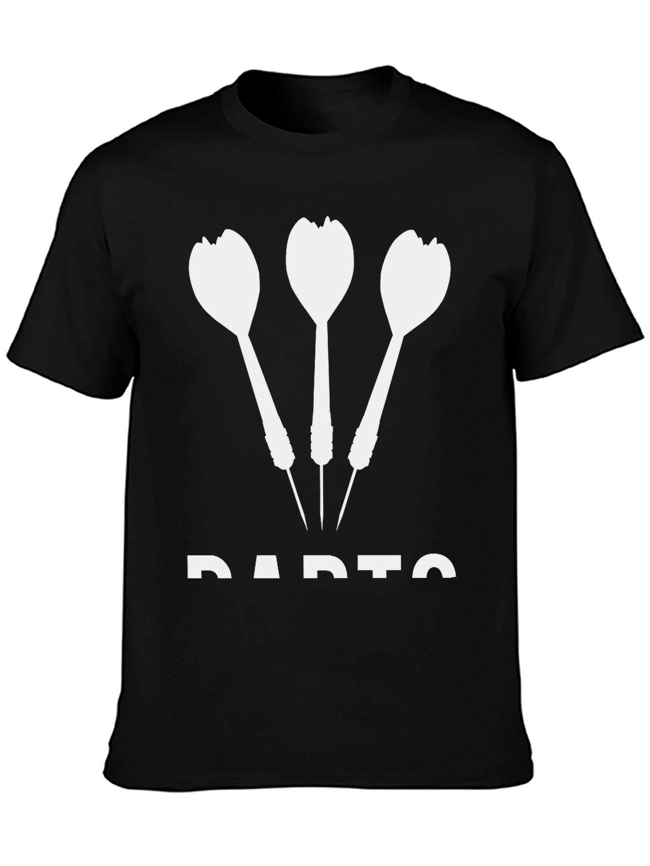 Black Darts Graphic T-Shirt - Black Cotton Tee view 3