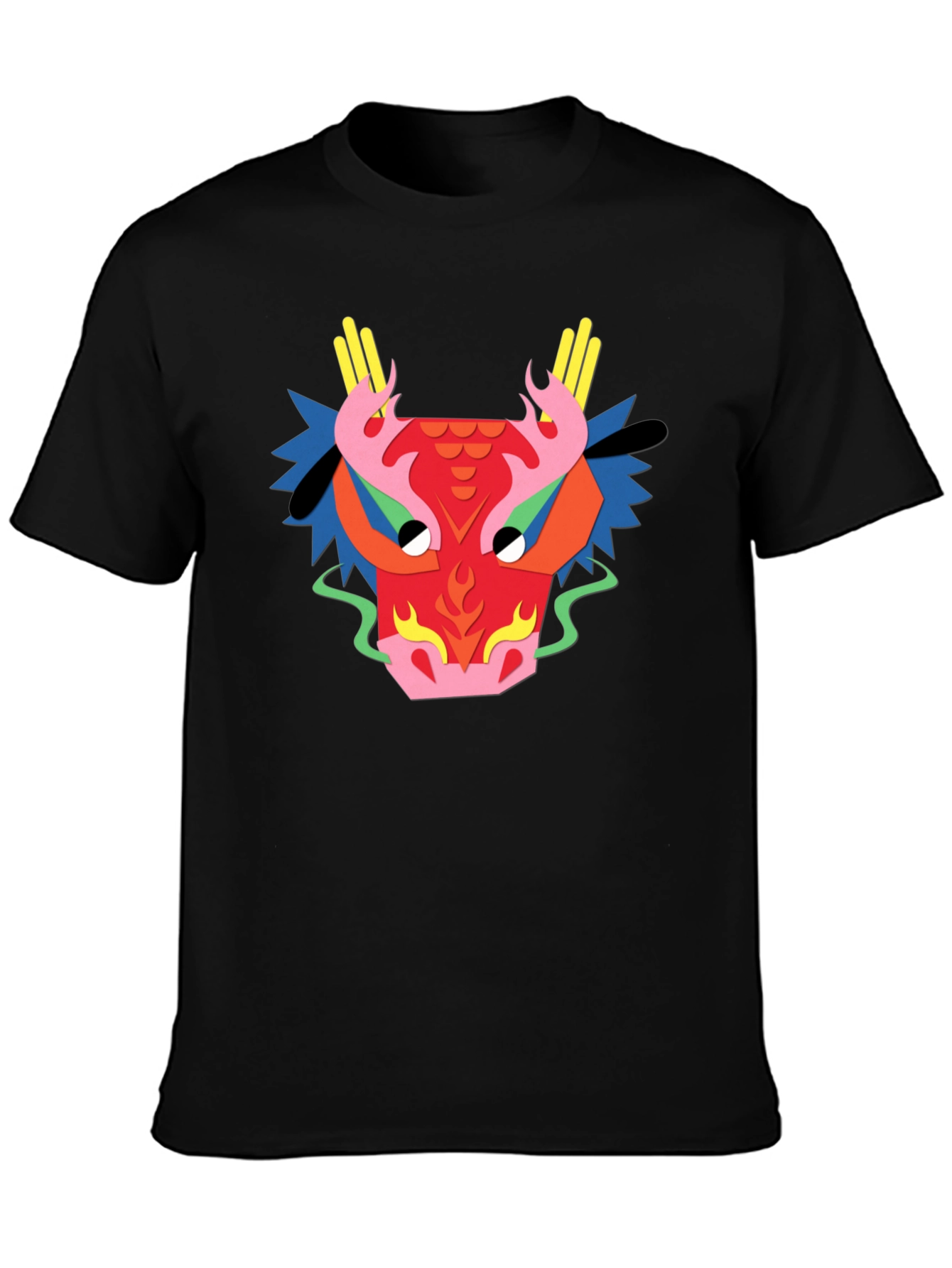 Black Dragon Graphic Tee - Unique Design Black T-Shirt view 3