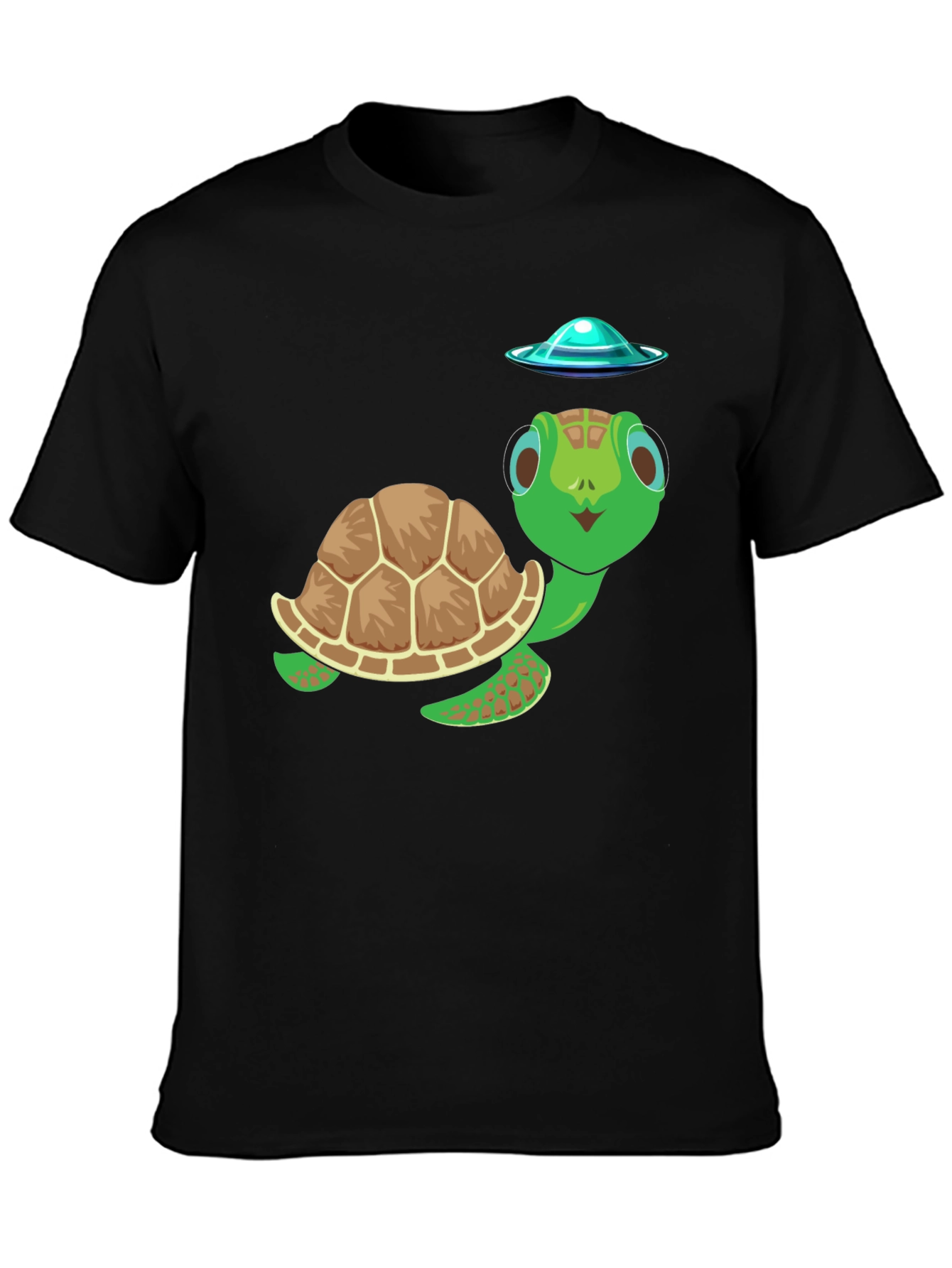 Black Turtle UFO Graphic Tee - Fun & Unique Design view 3