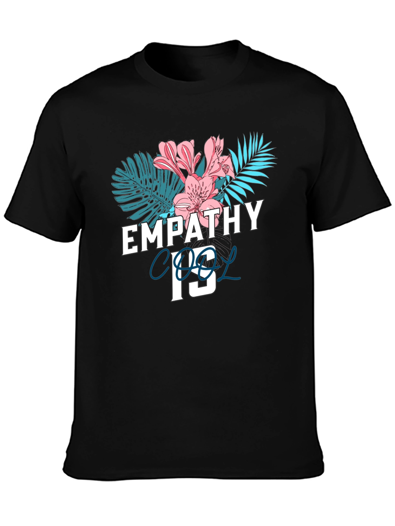 Black Empathy Cool Graphic T-Shirt view 3