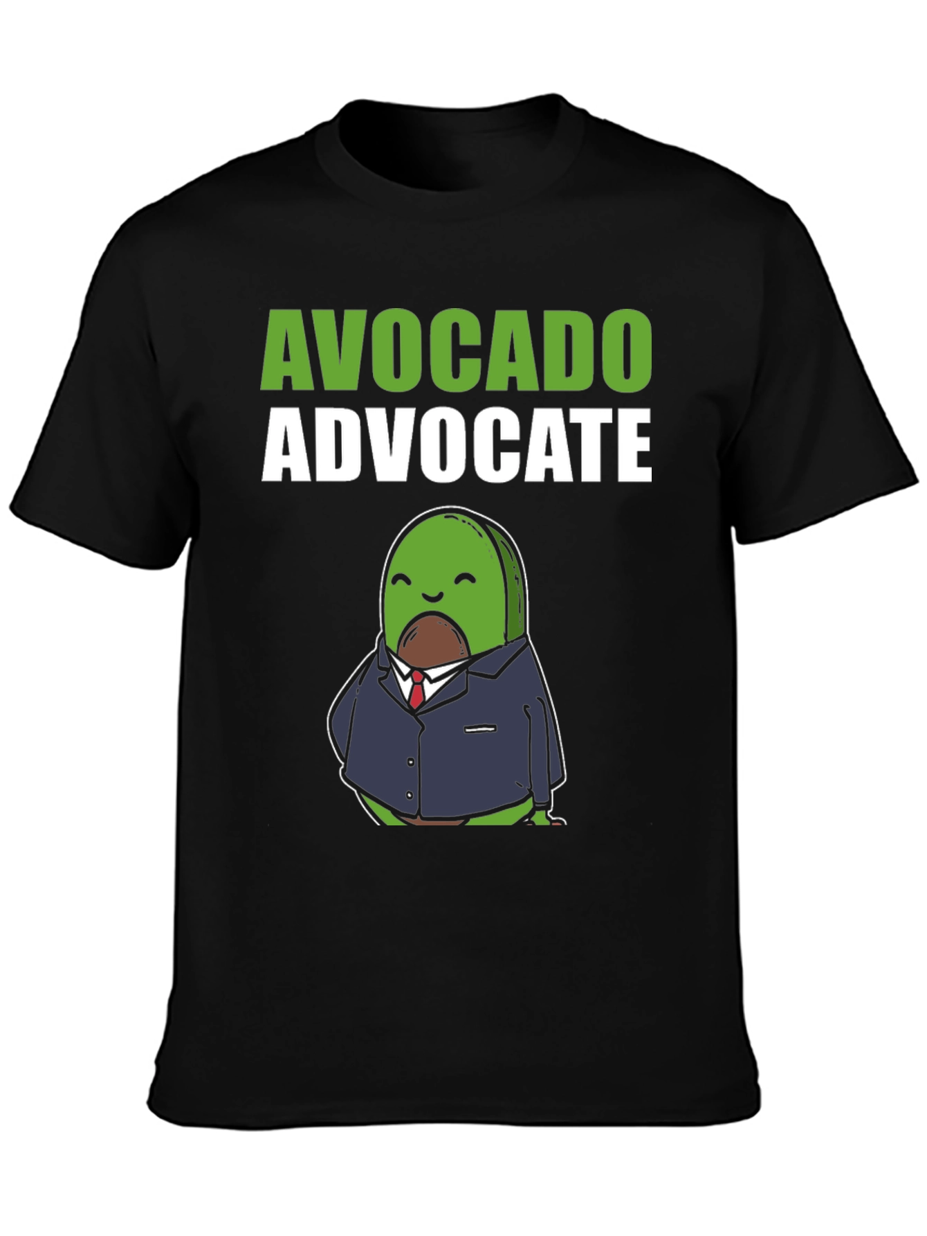 Black Avocado Advocate Graphic Tee - Stylish & Humorous T-Shirt view 3