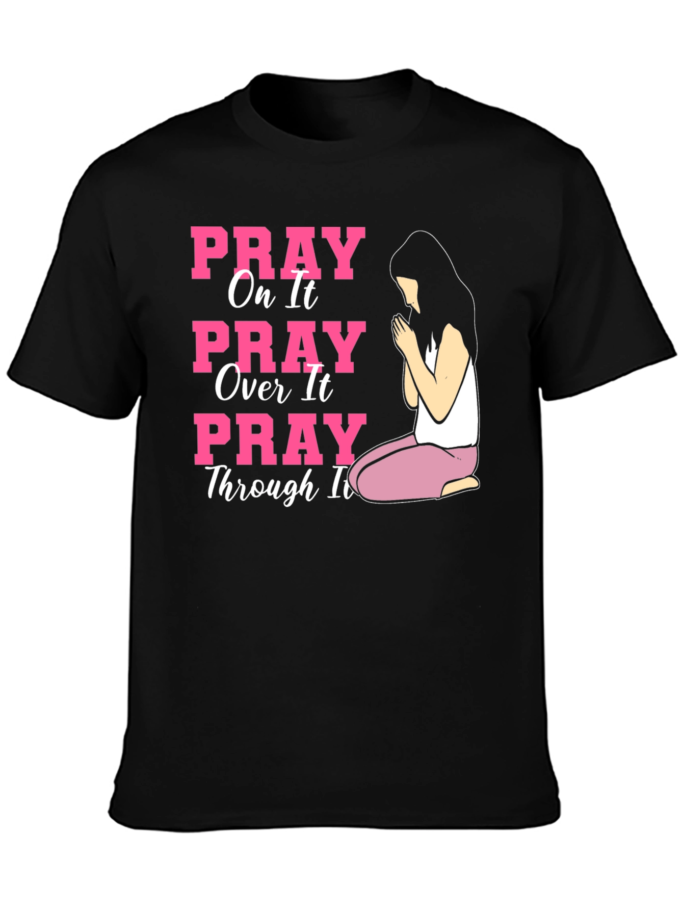 Black Pray On It Graphic Tee view 3