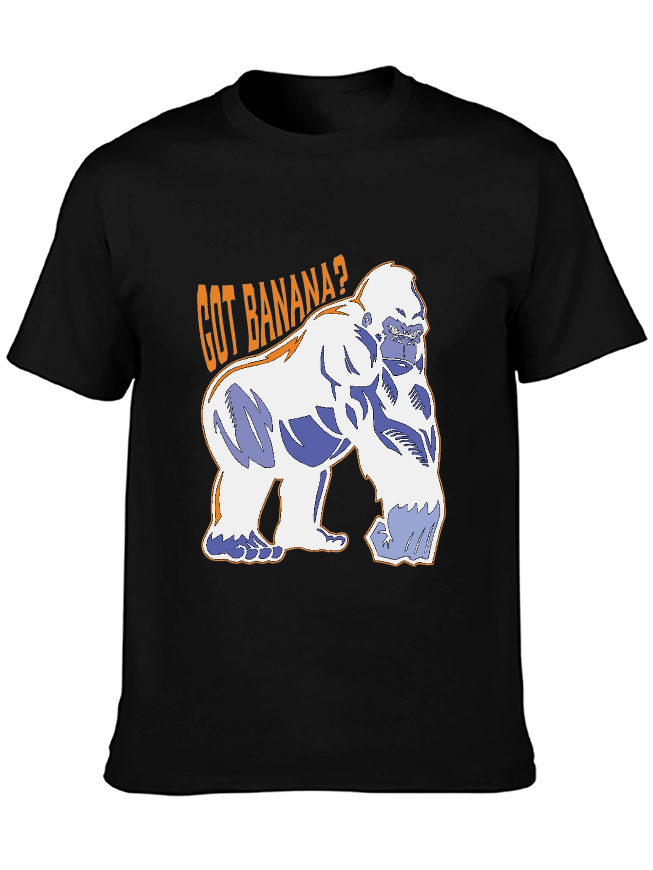 Black Got Banana? Gorilla Graphic T-Shirt - Black view 3
