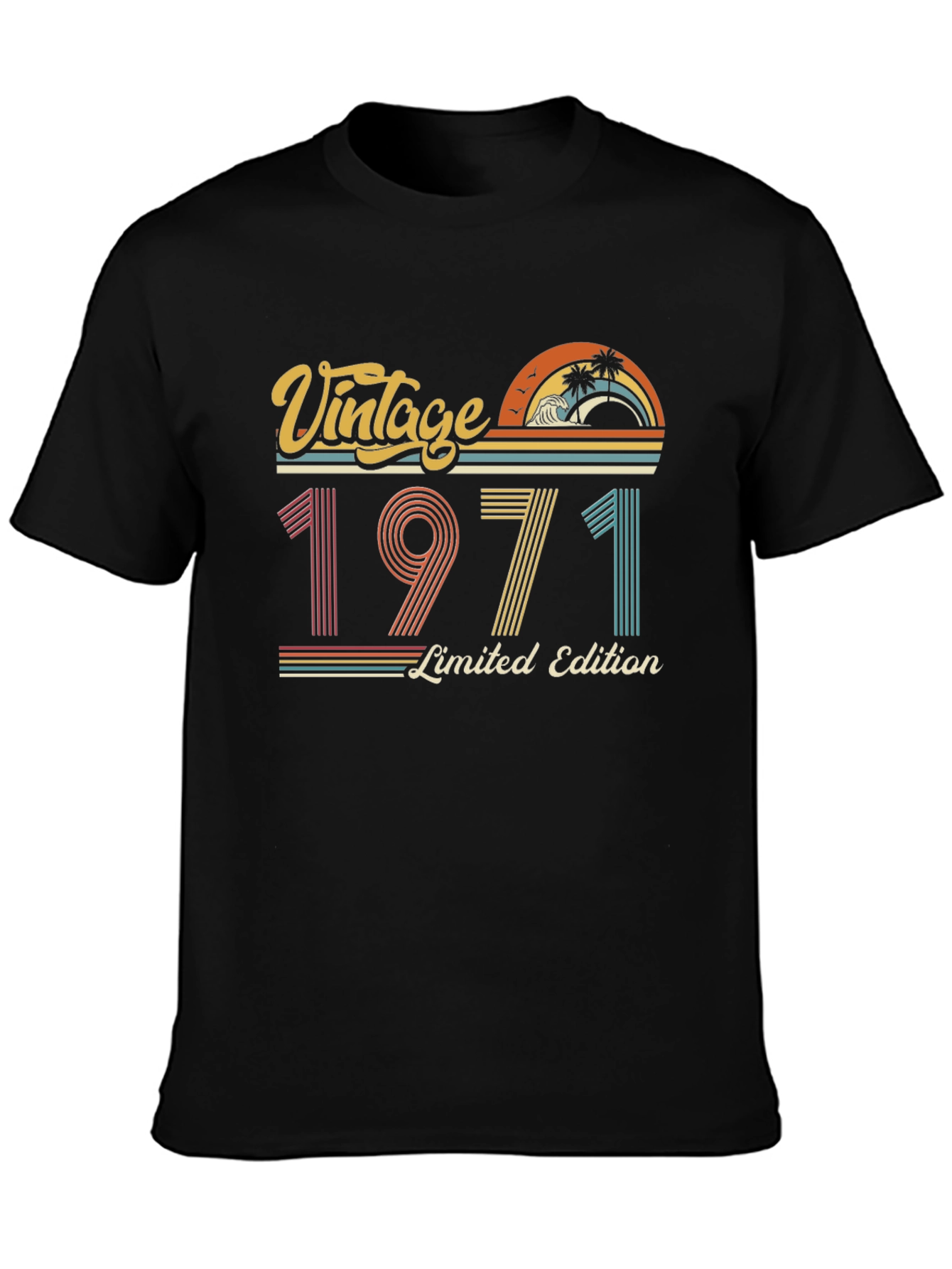 Black Vintage 1971 Limited Edition T-Shirt view 3