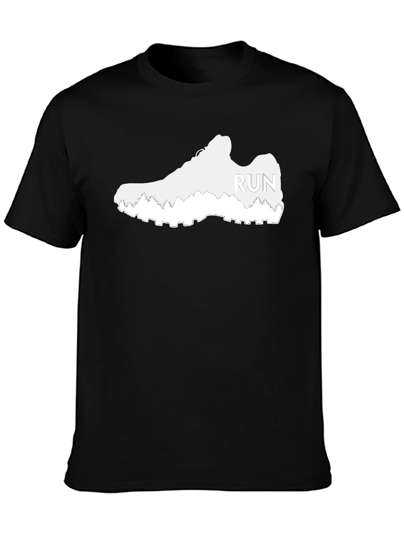 Black Run Shoe Graphic Tee - Active Lifestyle Apparel view 3