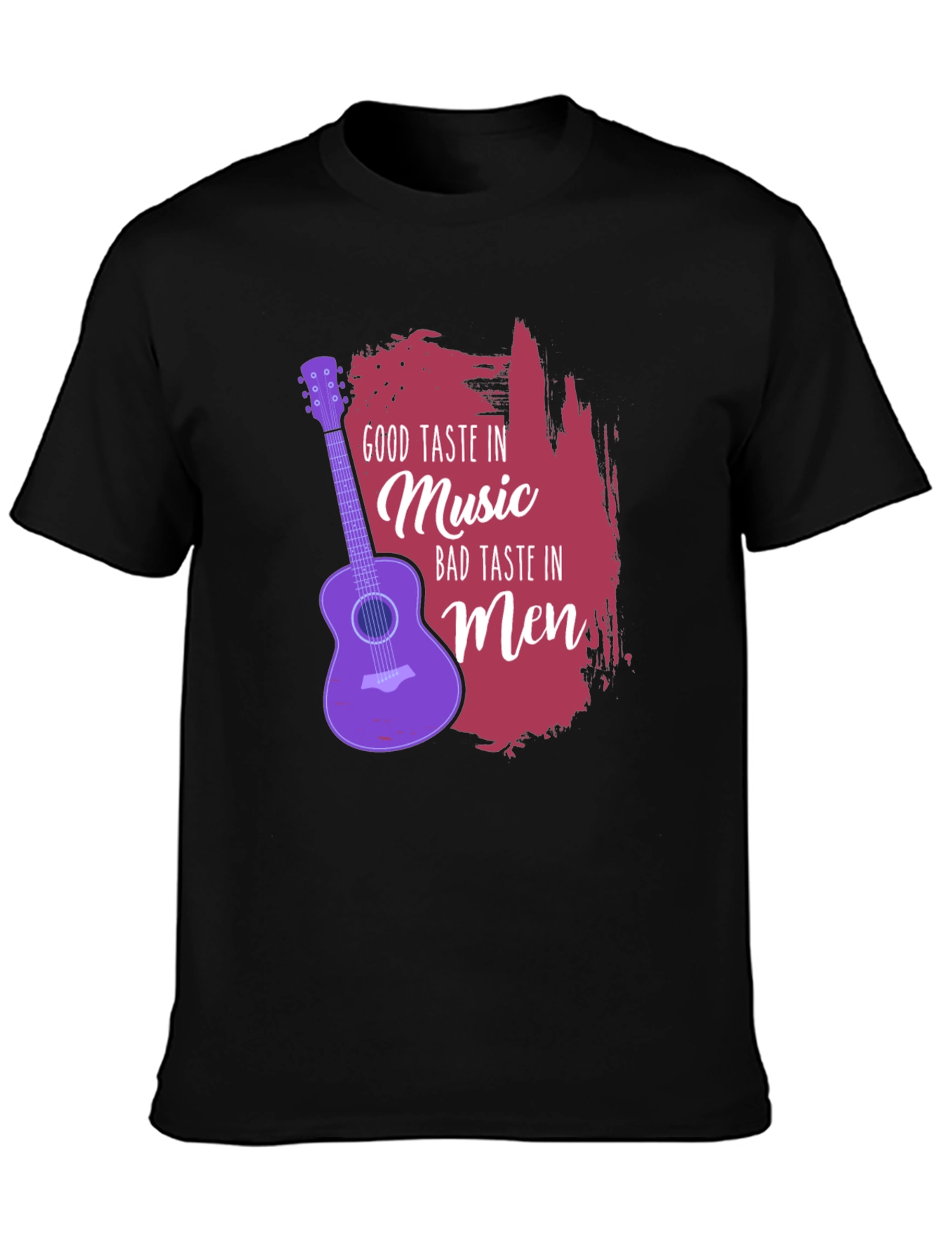Black Good Taste Music Bad Taste Men Graphic Tee view 3