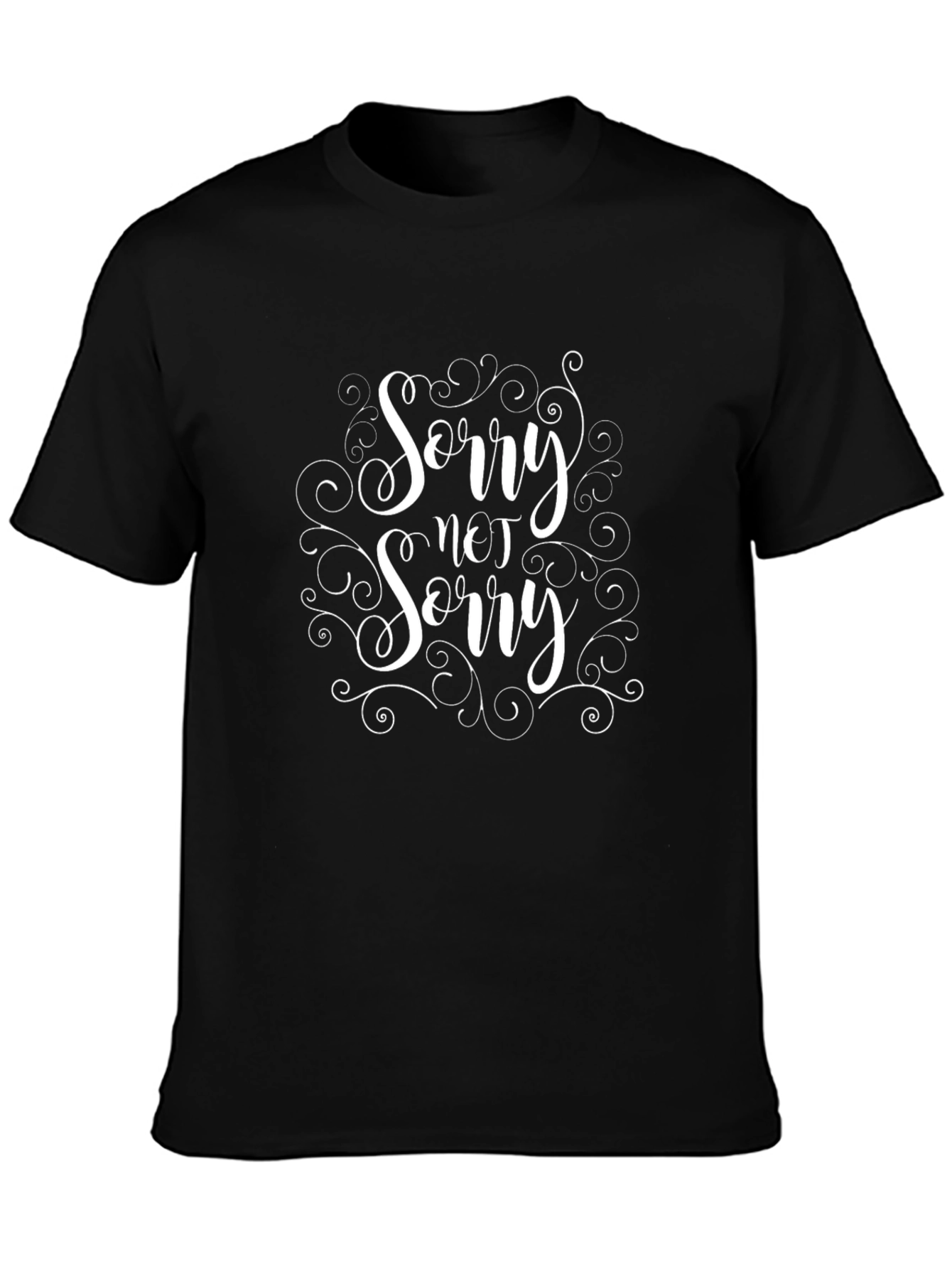 Sorry Not Sorry Graphic Tee - Black Cotton T-Shirt - 3