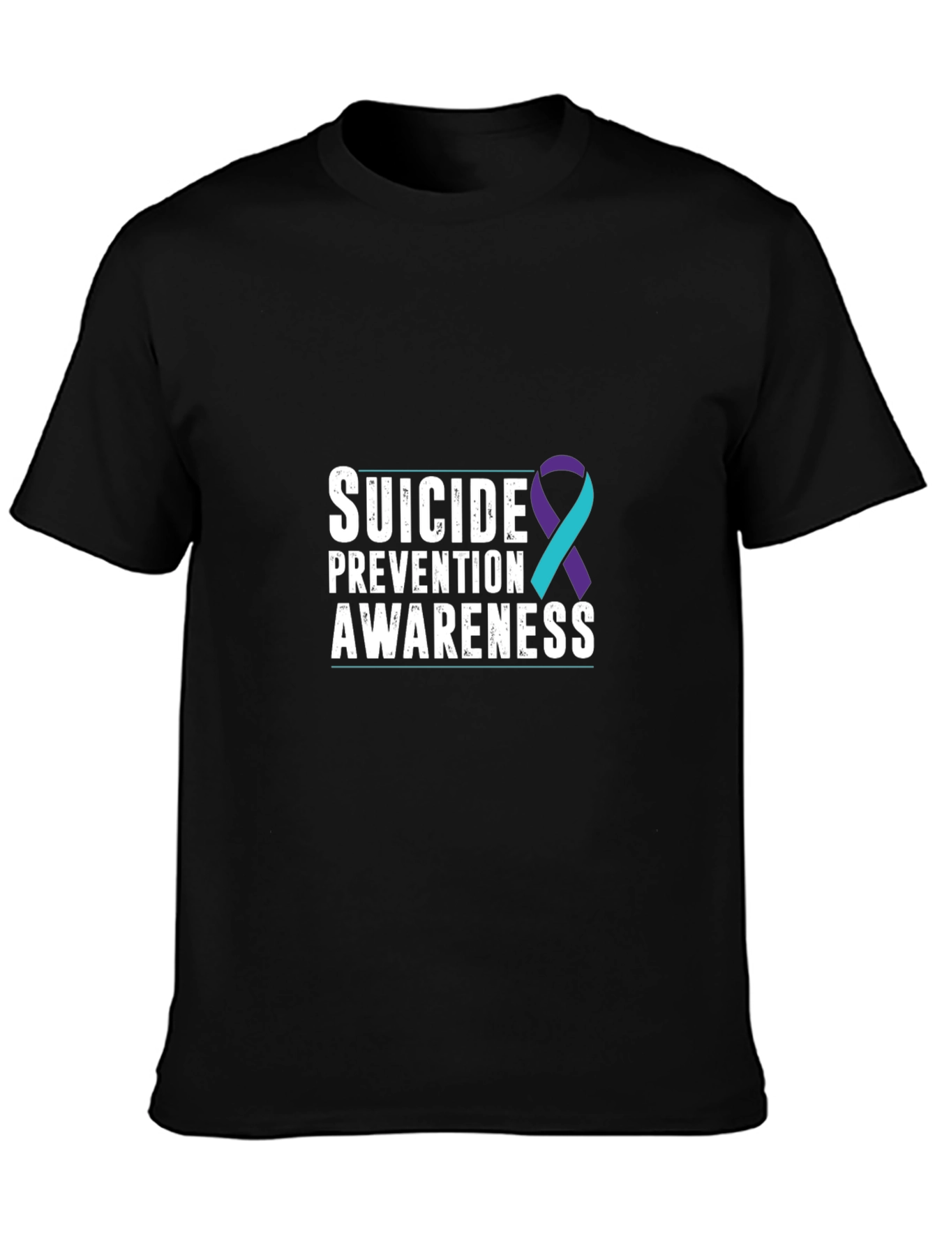 Black Suicide Prevention Awareness T-Shirt view 3
