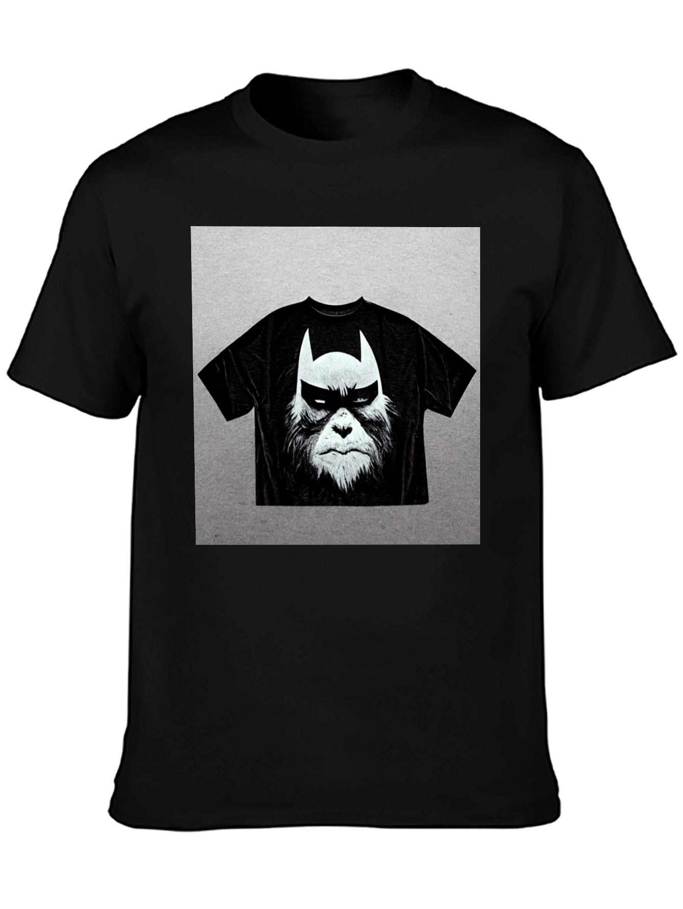Black Batman Bigfoot Graphic Tee - Black Cotton Blend view 3