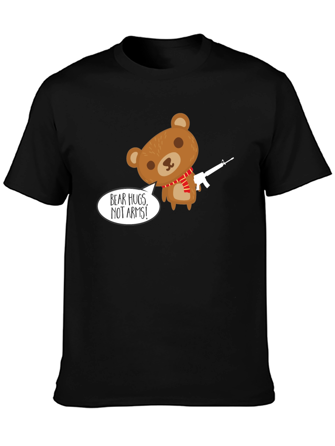 Black Bear Hugs Not Arms T-Shirt - Graphic Tee view 3