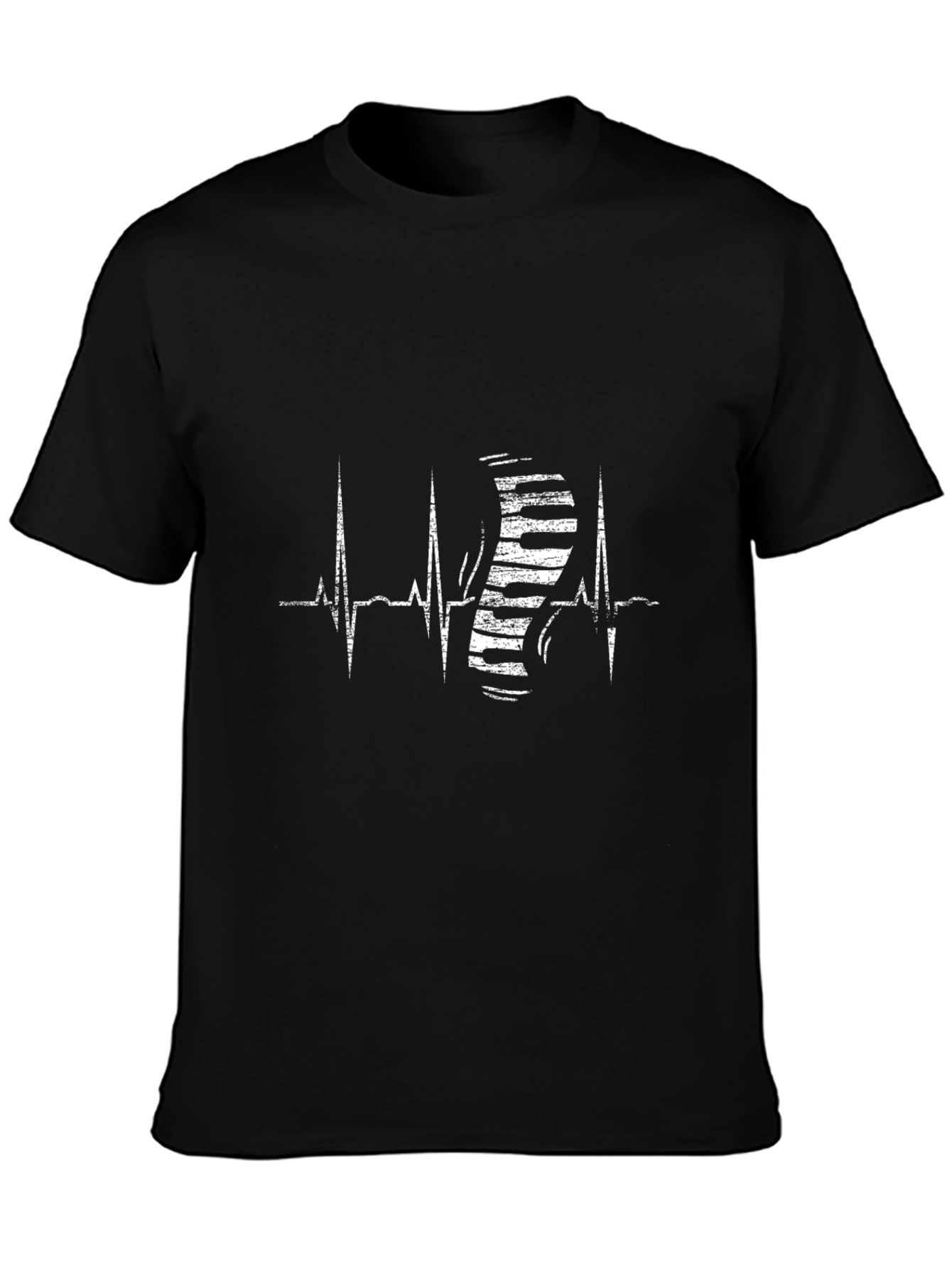 Black Piano Heartbeat T-Shirt - Music Lover Tee view 3