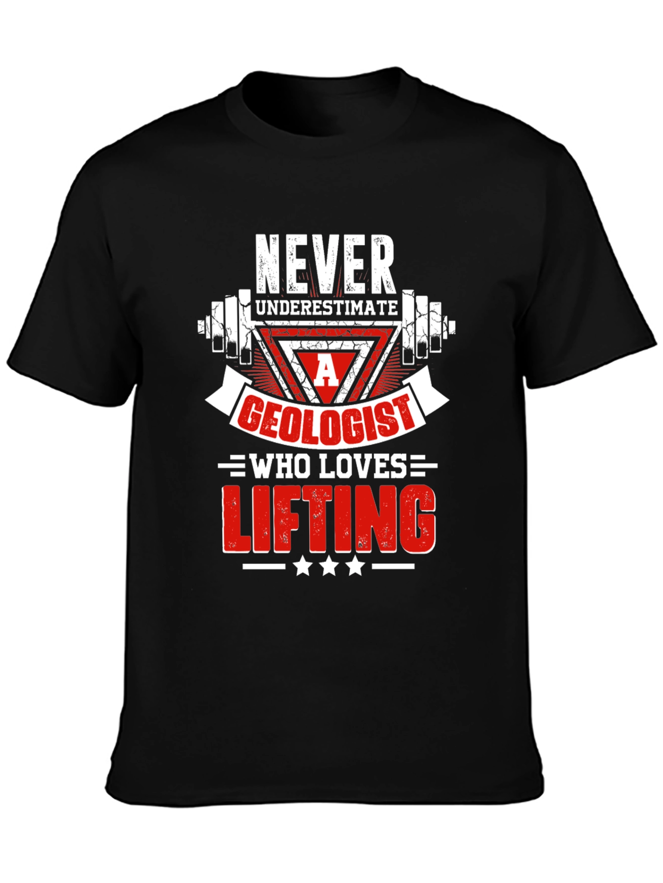 Black Geologist Lifting T-Shirt - Never Underestimate view 3