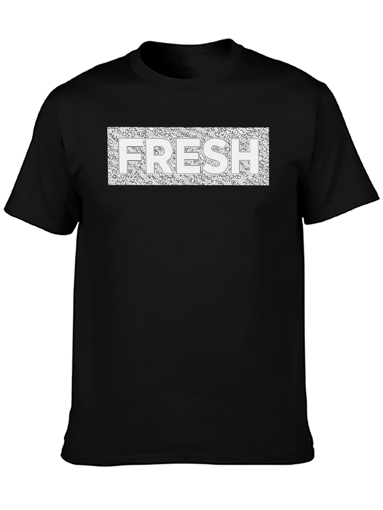 Black Fresh Graphic Tee - Modern Black T-Shirt view 3