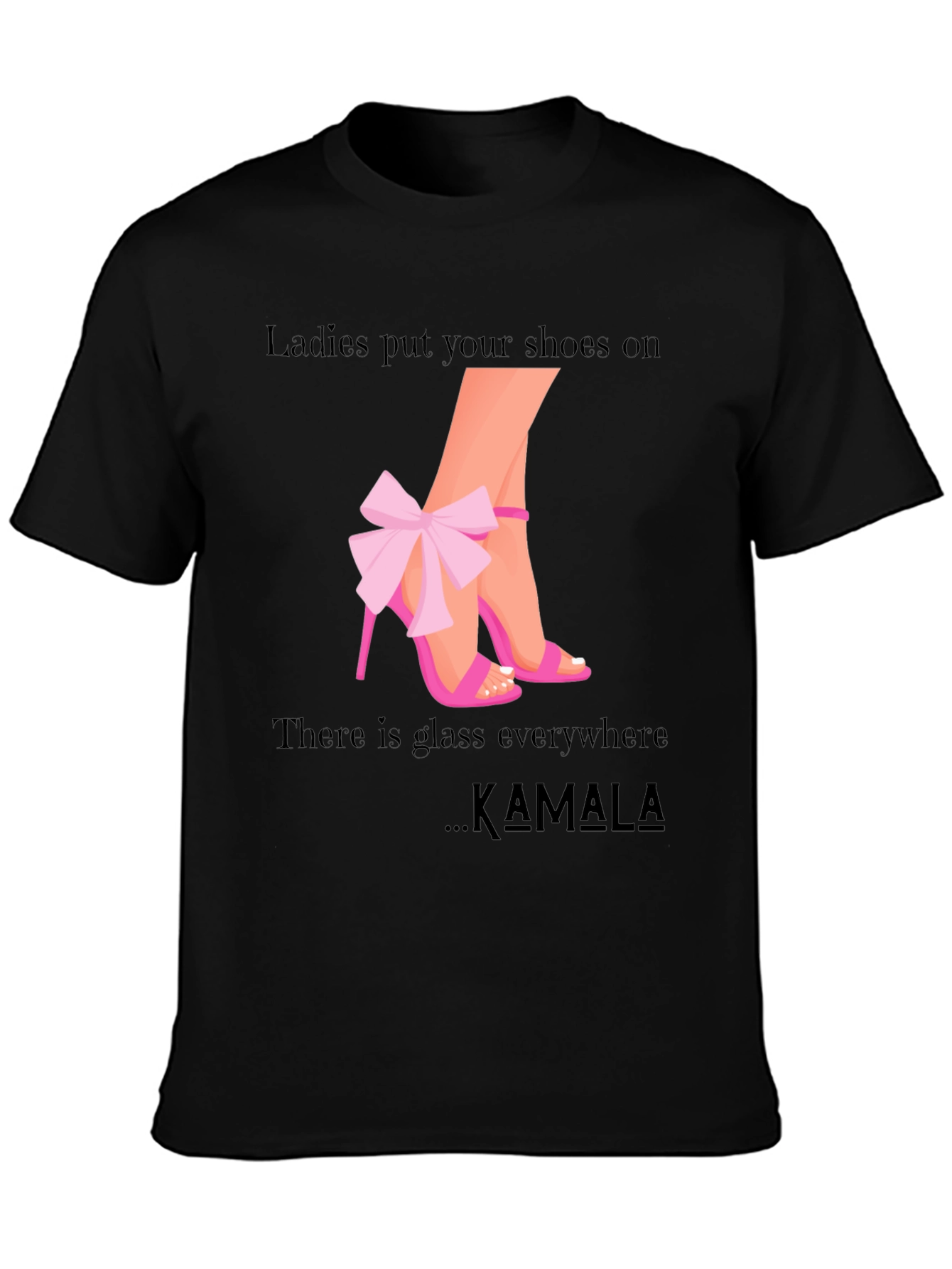 Black Ladies Put Your Shoes On Kamala T-Shirt view 3