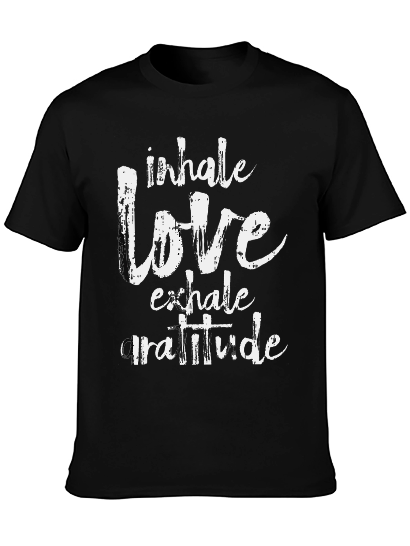 Black Inhale Love Exhale Gratitude Graphic Tee view 3