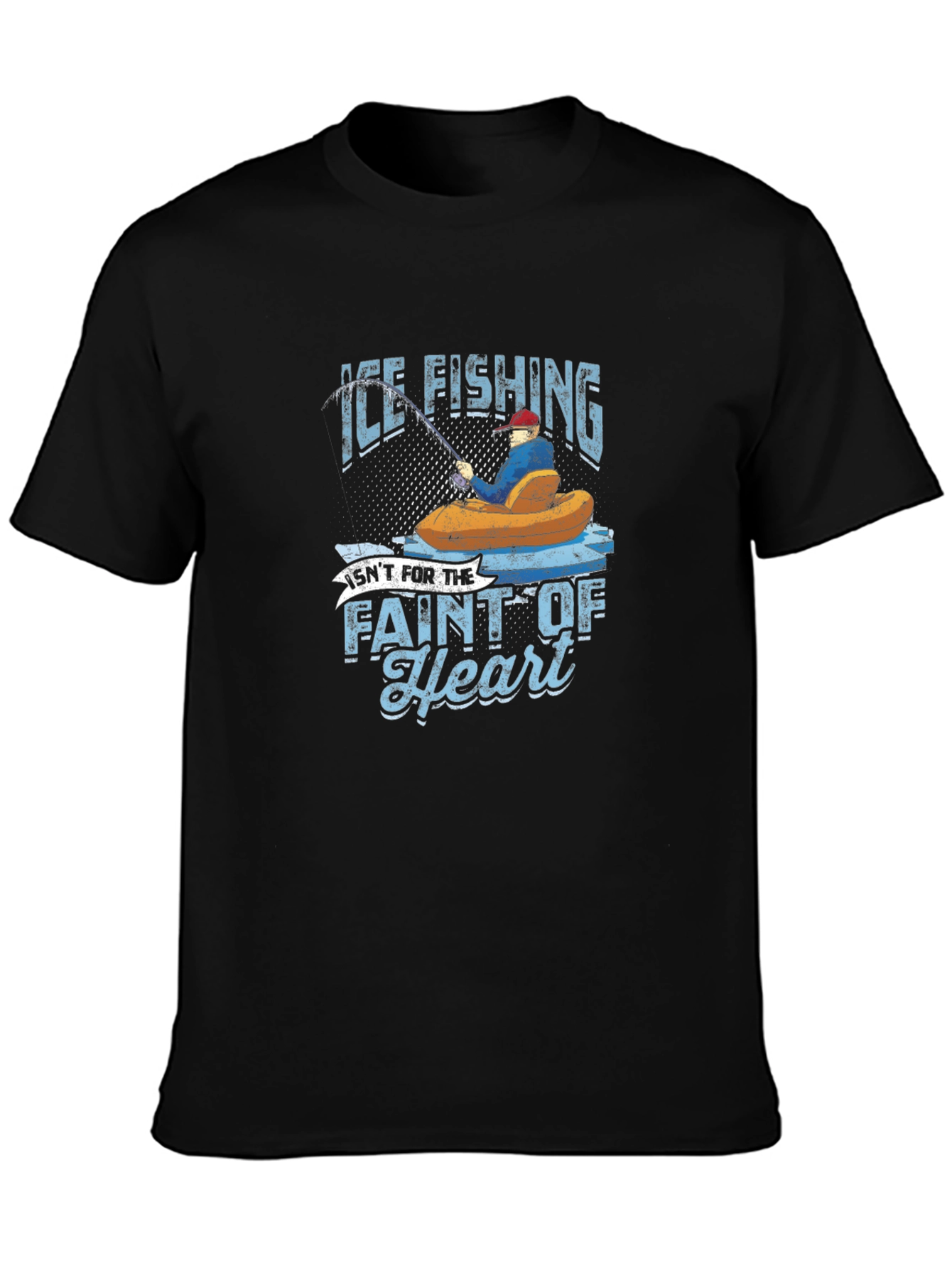 Black Ice Fishing Graphic T-Shirt view 3