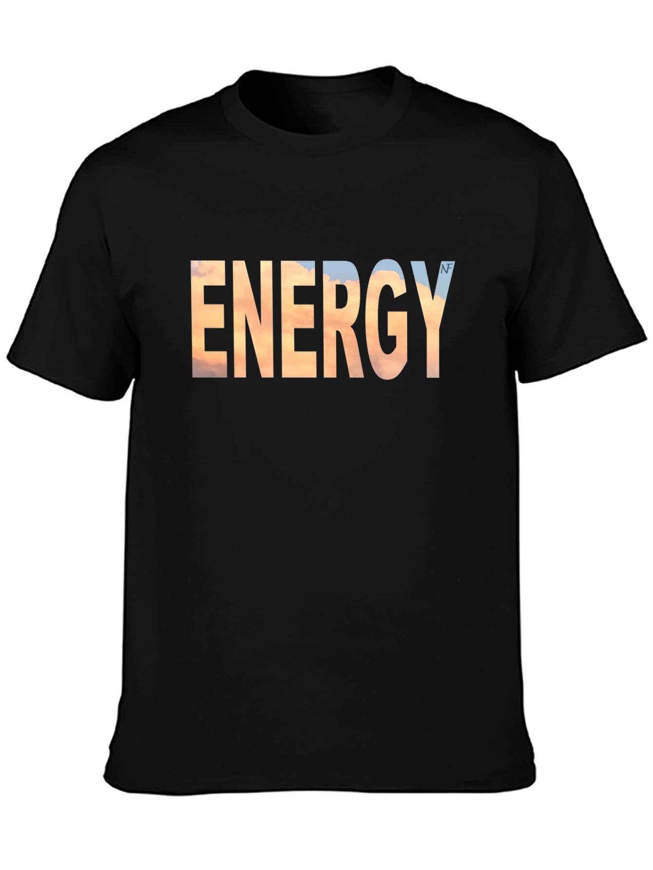 Black Energy Sky Graphic Black Tee view 3