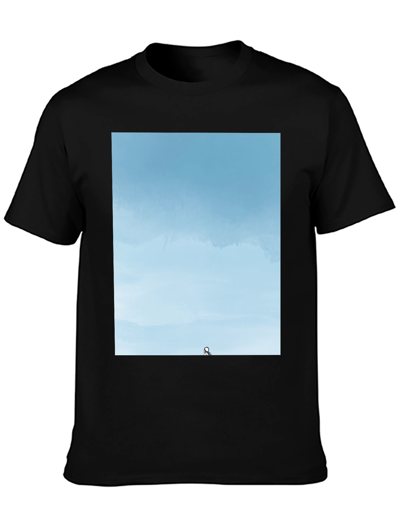 Black Sky View Graphic Tee - Soft Cotton Blend view 3