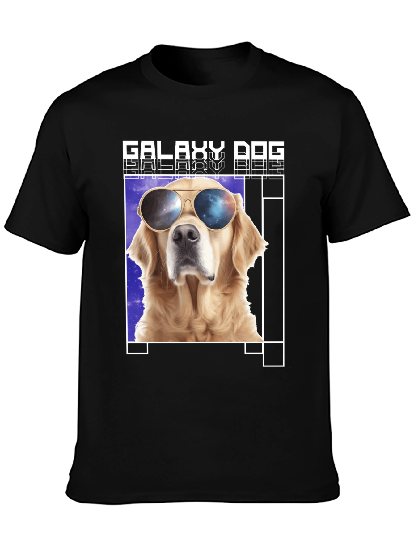 Black Galaxy Dog T-Shirt - Cool Canine in Space Shades view 3