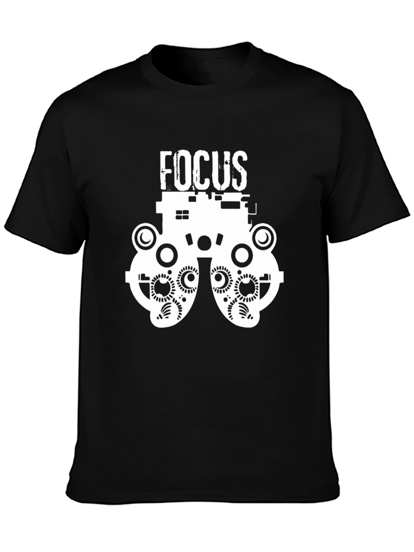 Black Focus Optometrist T-Shirt - Funny Eye Exam Tee view 3