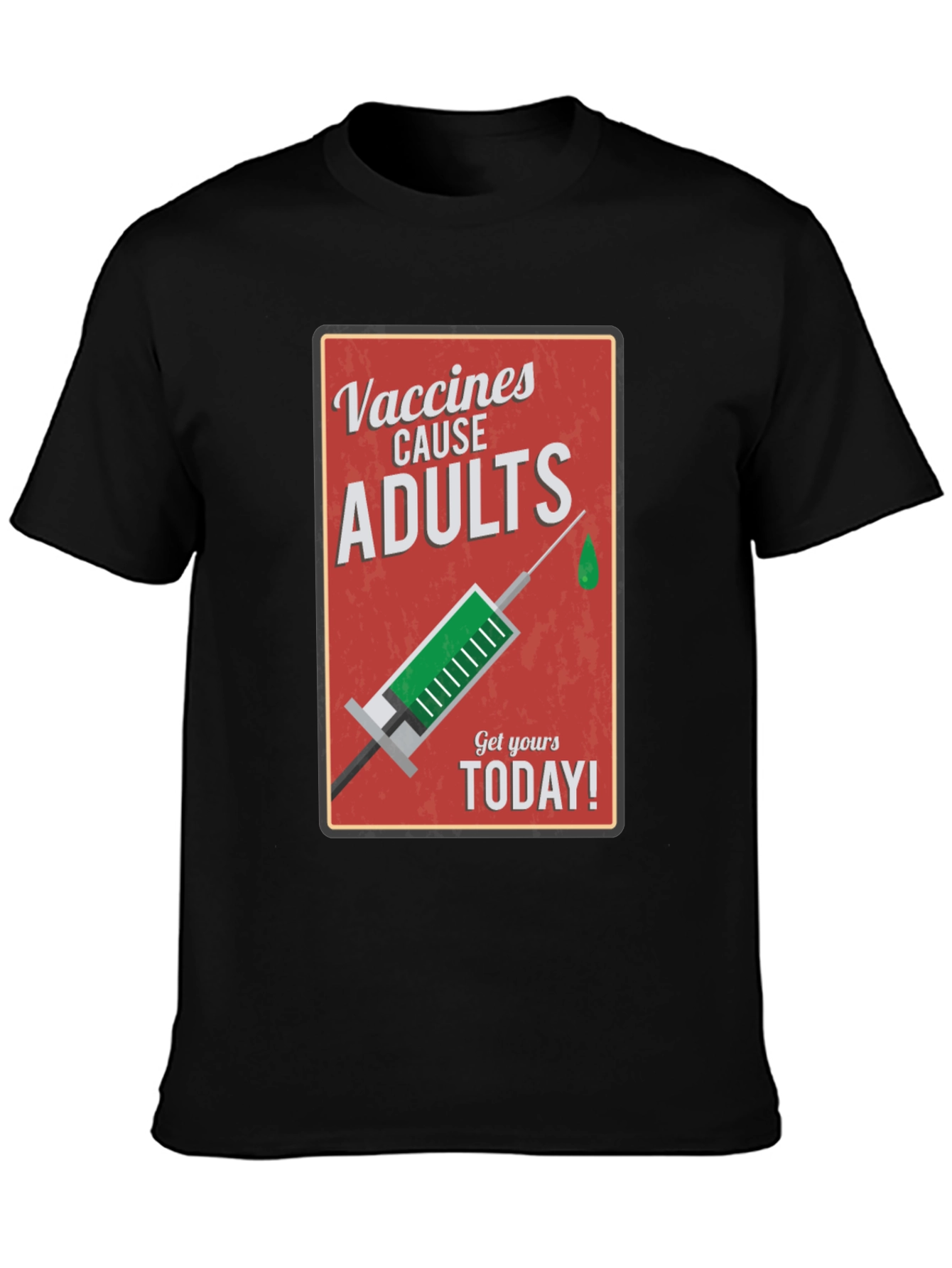 Black Vaccines Cause Adults T-Shirt view 3