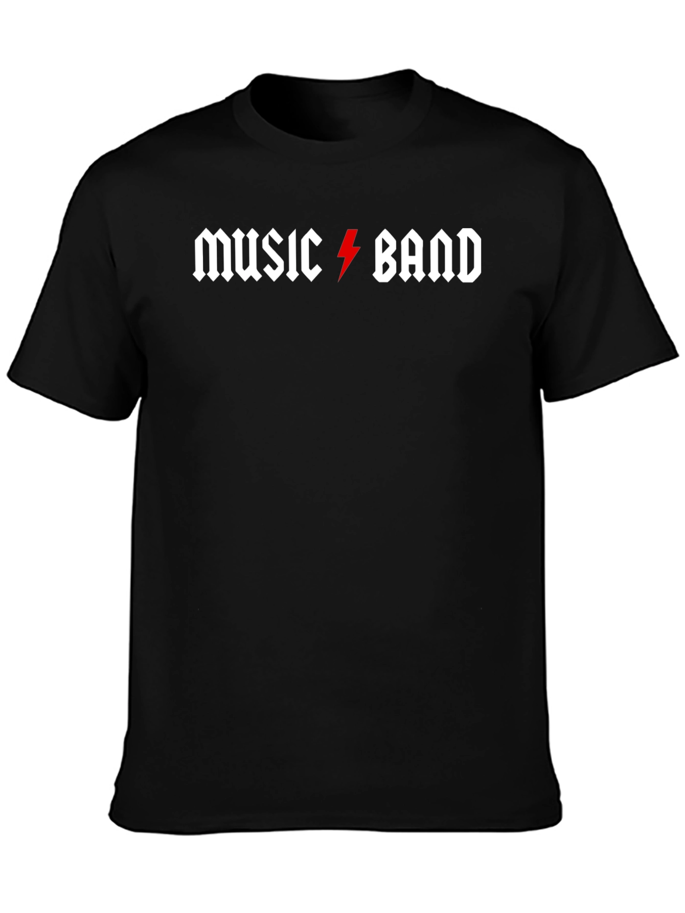 Black Music Band Rock and Roll Style Black T-Shirt view 3