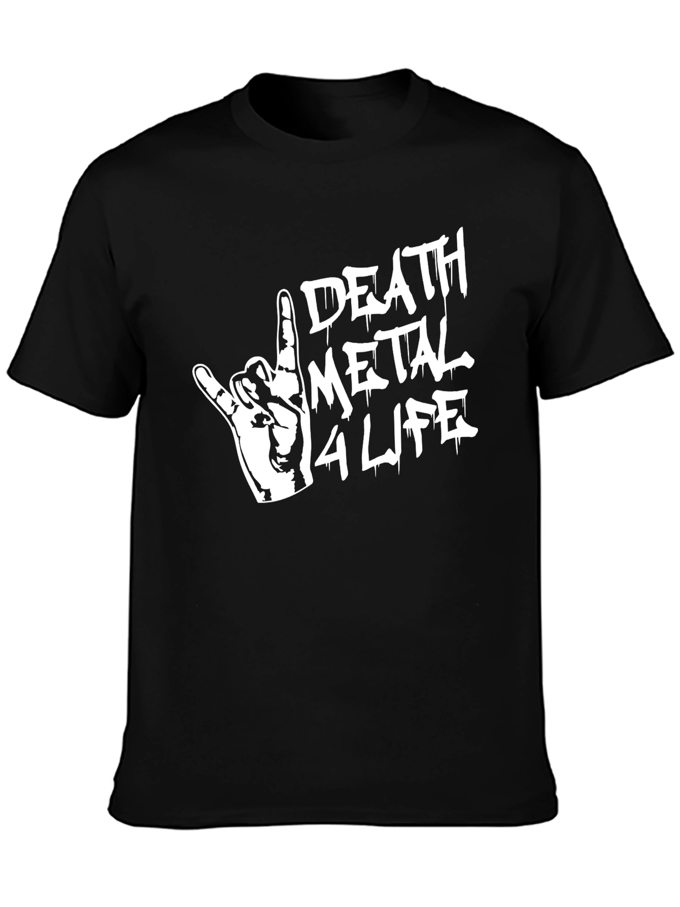 Death Metal 4 Life Graphic Tee - Black - 3
