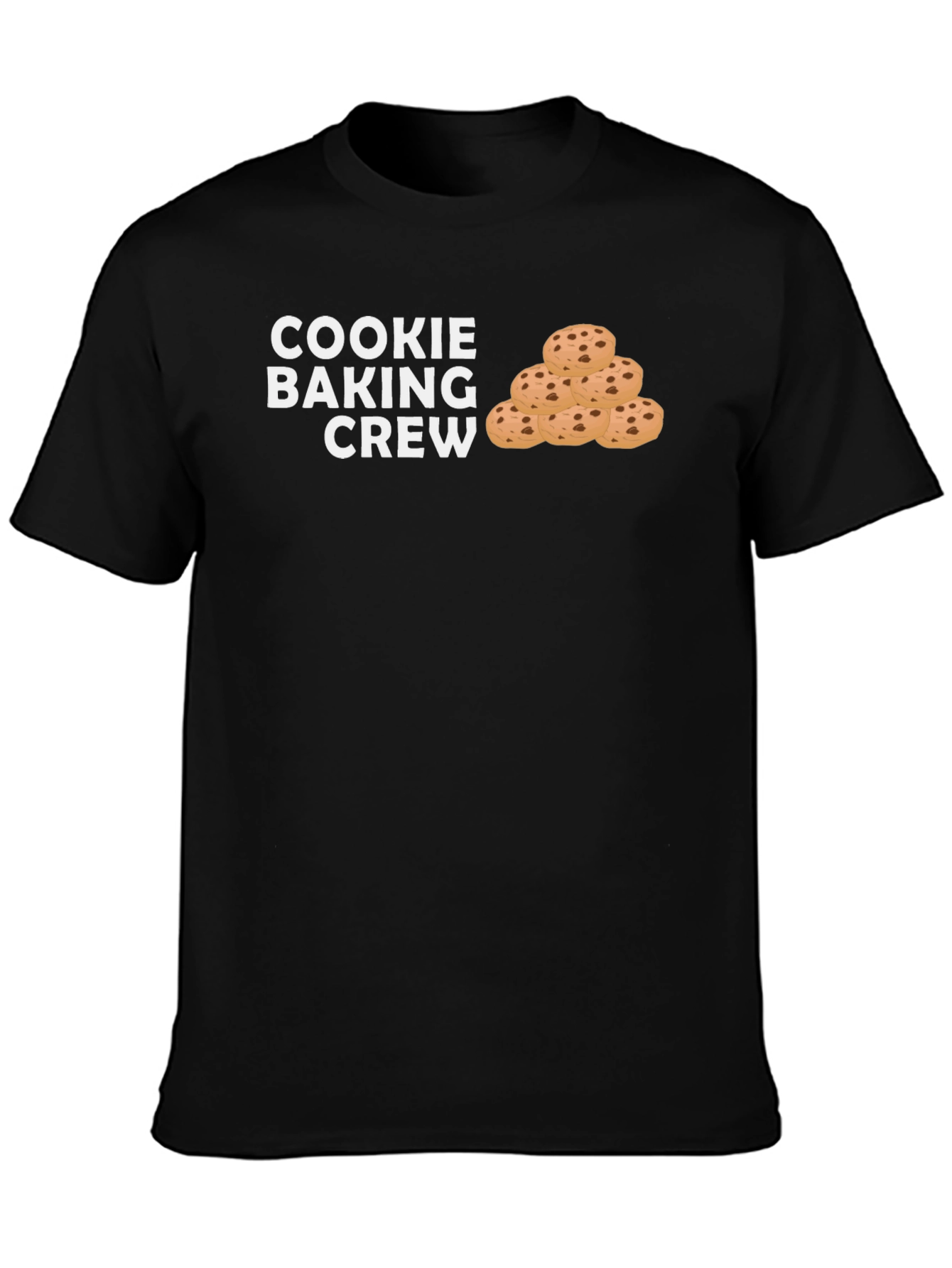 Black Cookie Baking Crew T-Shirt Funny Foodie Tee view 3