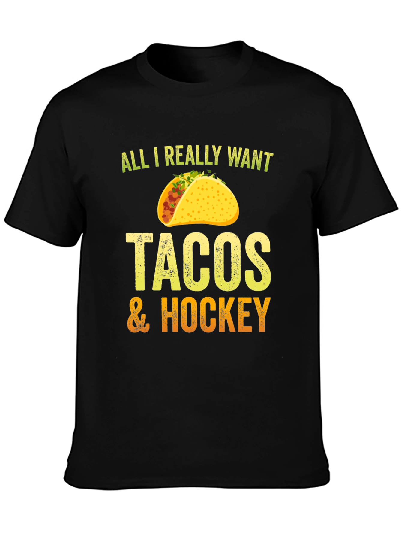 Black Tacos & Hockey Graphic Tee view 3