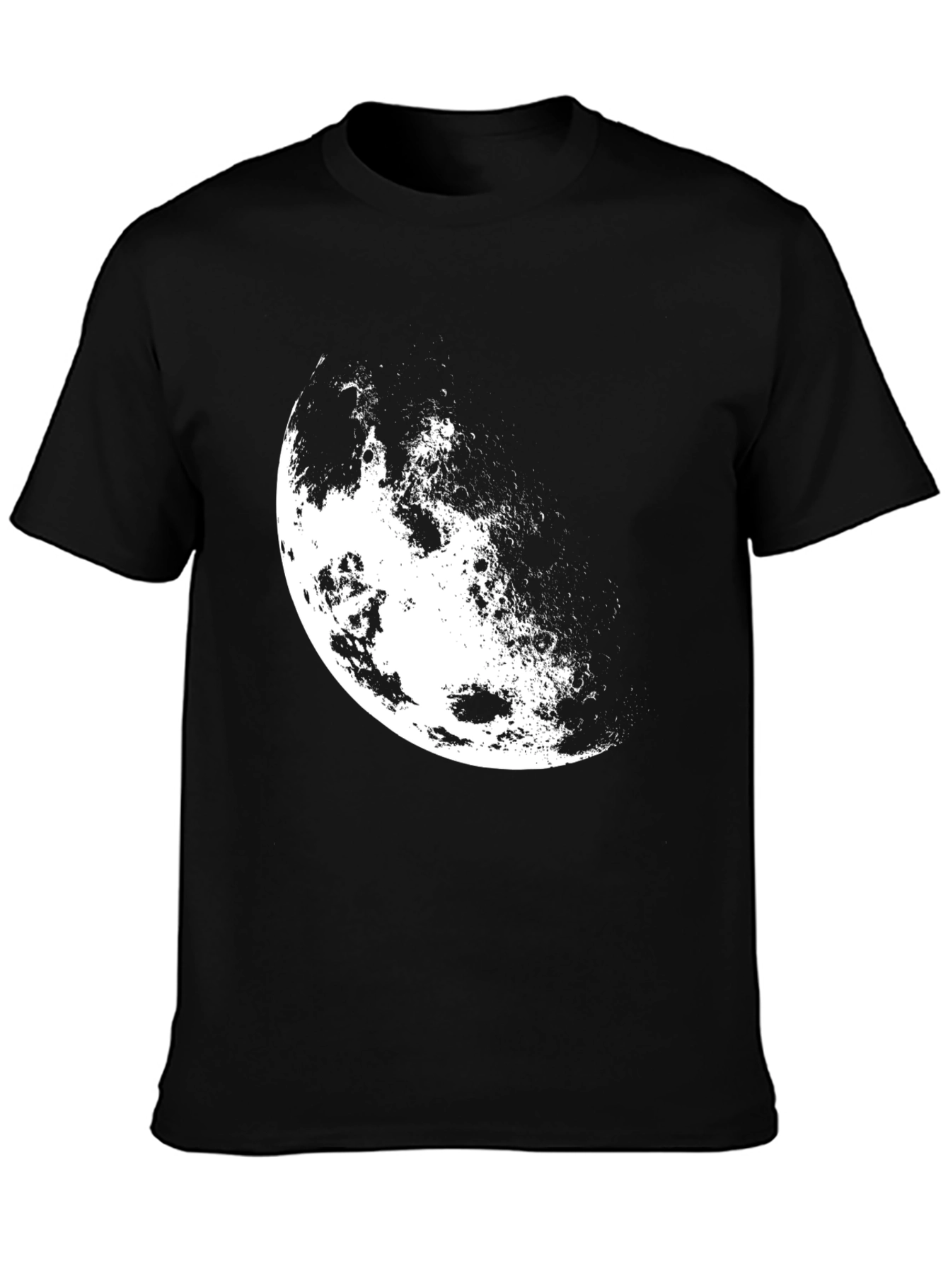 Black Lunar Phase Black T-Shirt view 3