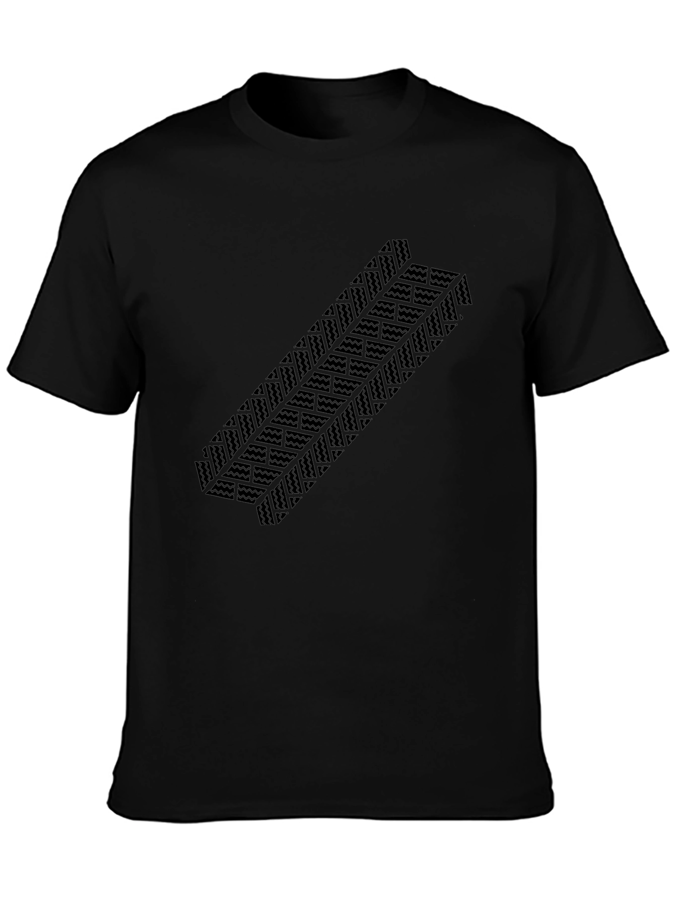 Black Tire Track Graphic Tee - Black Casual Wear view 3