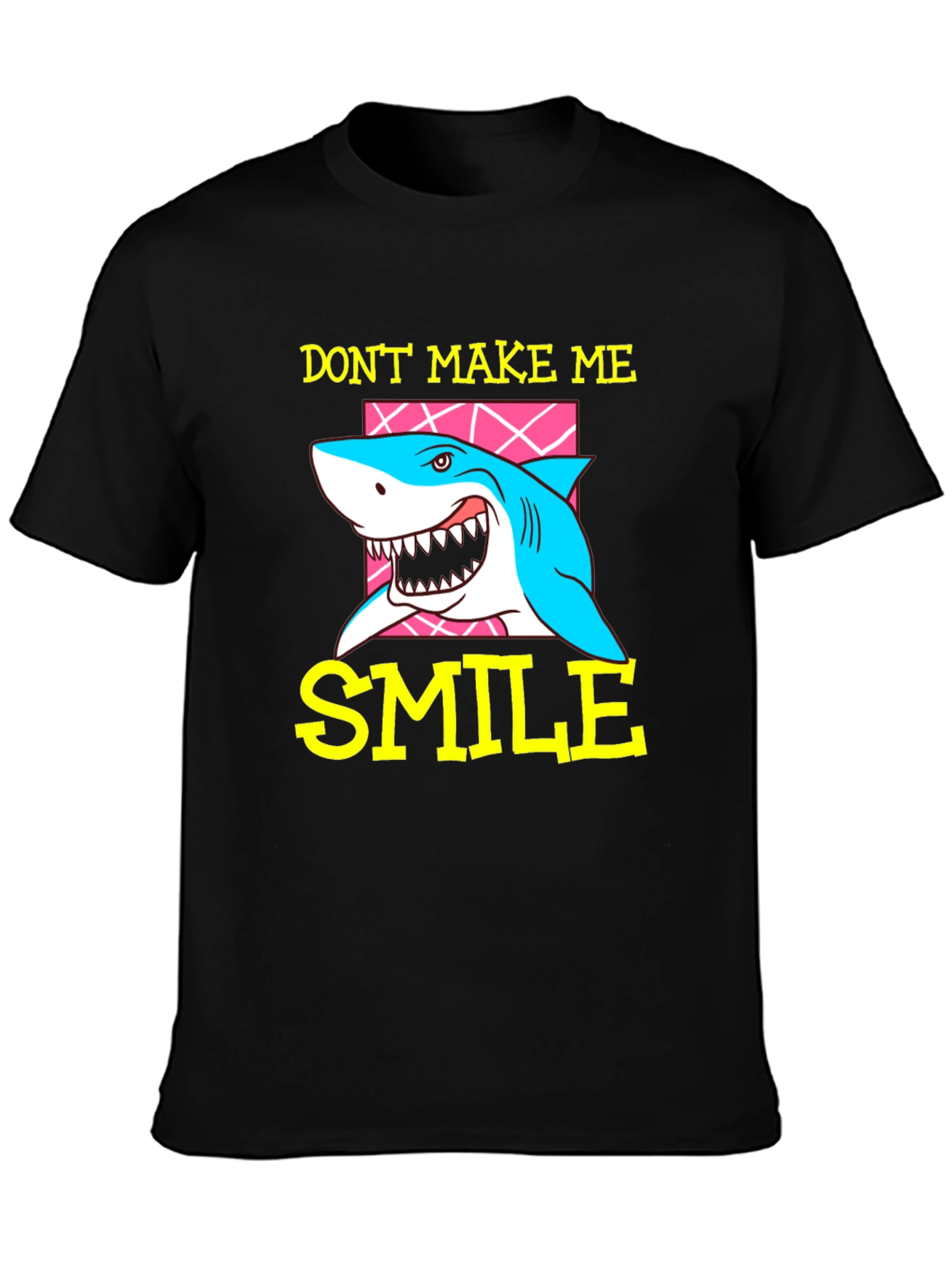 Black Don't Make Me Smile Shark Graphic T-Shirt view 3