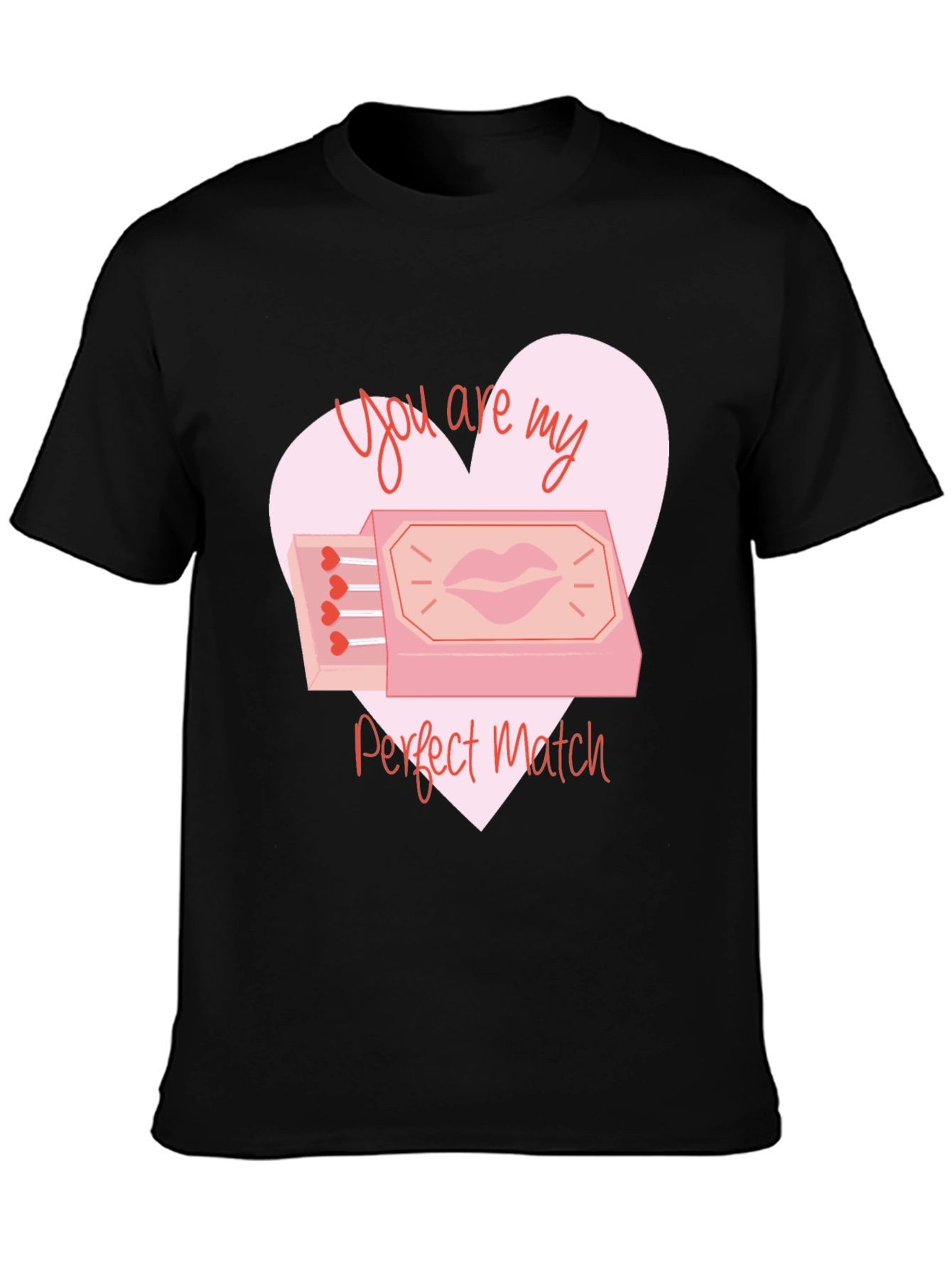 Black Perfect Match Graphic T-Shirt - Valentine's Day view 3