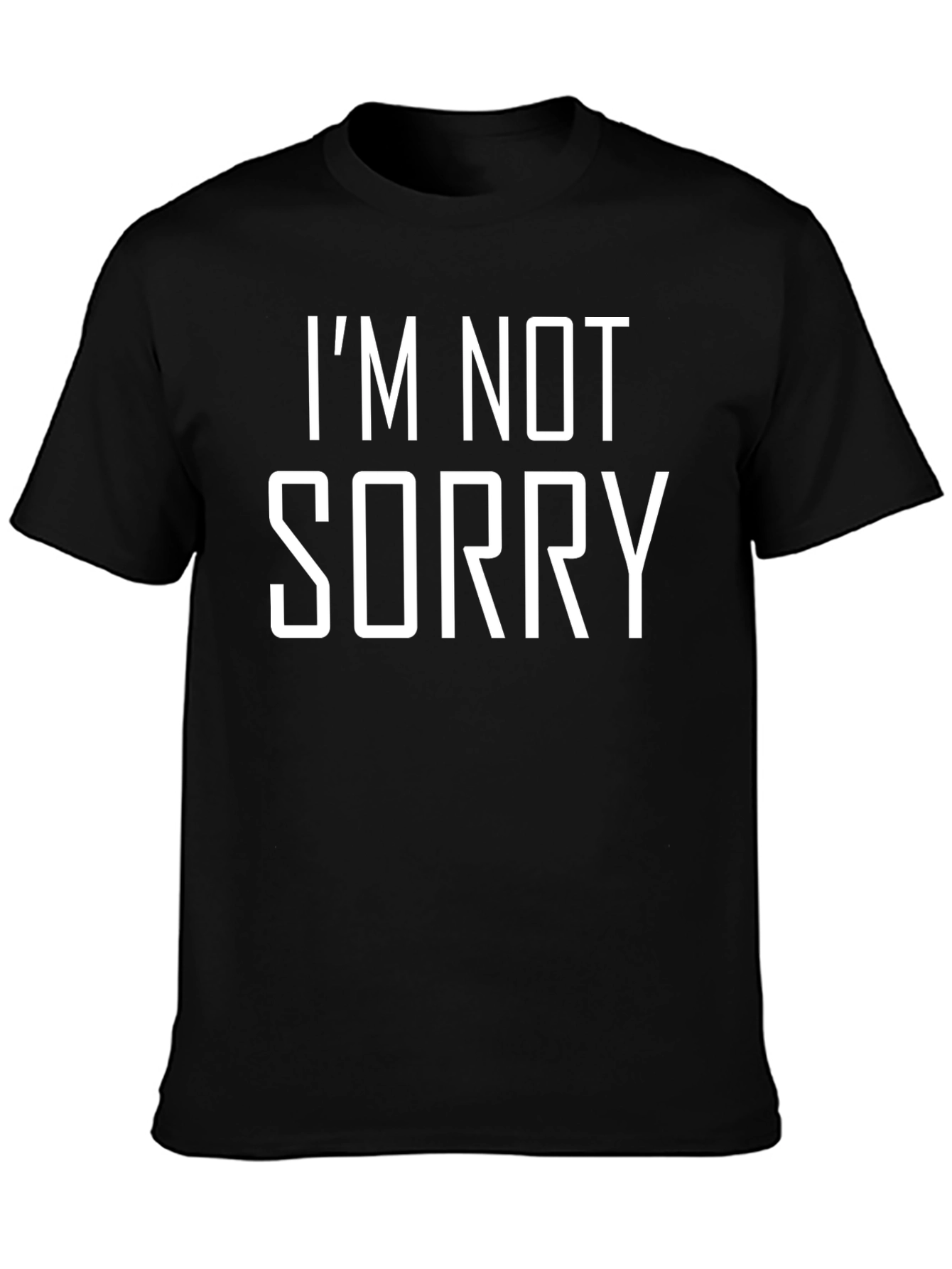 Black I'm Not Sorry Graphic Tee - Bold Statement Shirt view 3