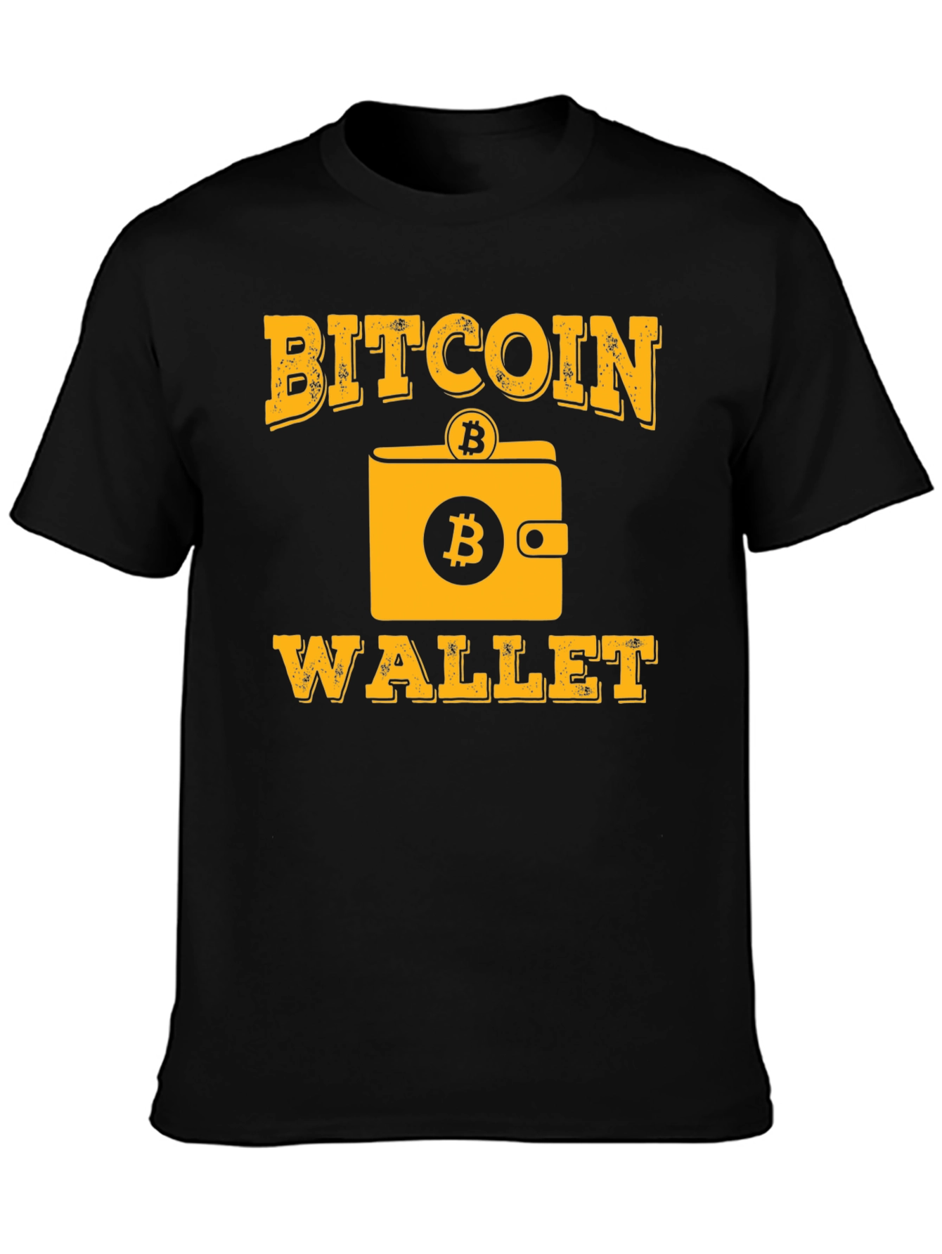 Black Bitcoin Wallet T-Shirt - Crypto Tee view 3