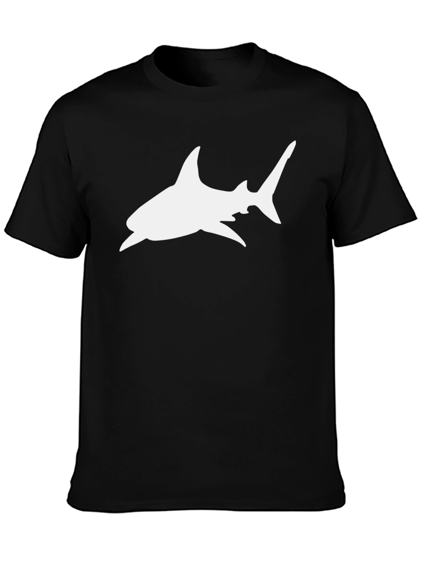 Black Black Shark Graphic Tee - Men's Casual T-Shirt view 3