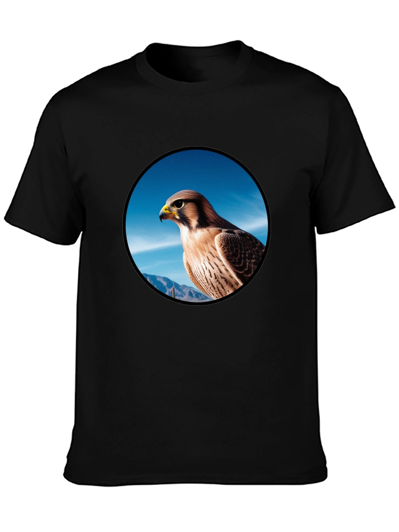 Black Falcon Graphic Tee - Men's Black T-Shirt view 3